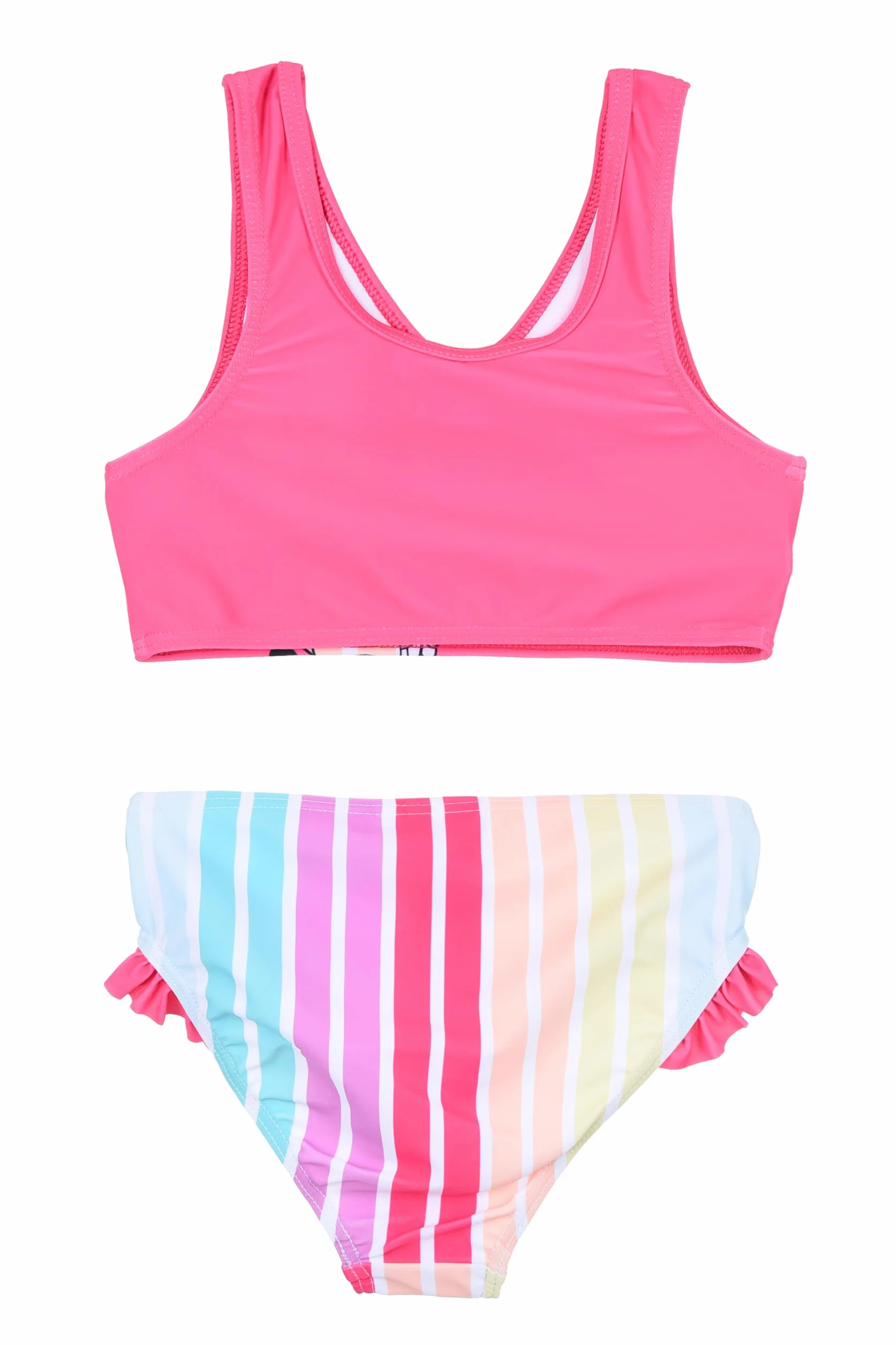 Disney Minnie Mouse Bikini Niña Arcoiris Bañador Dos Piezas Verano Natación Tallas 3-8 Años