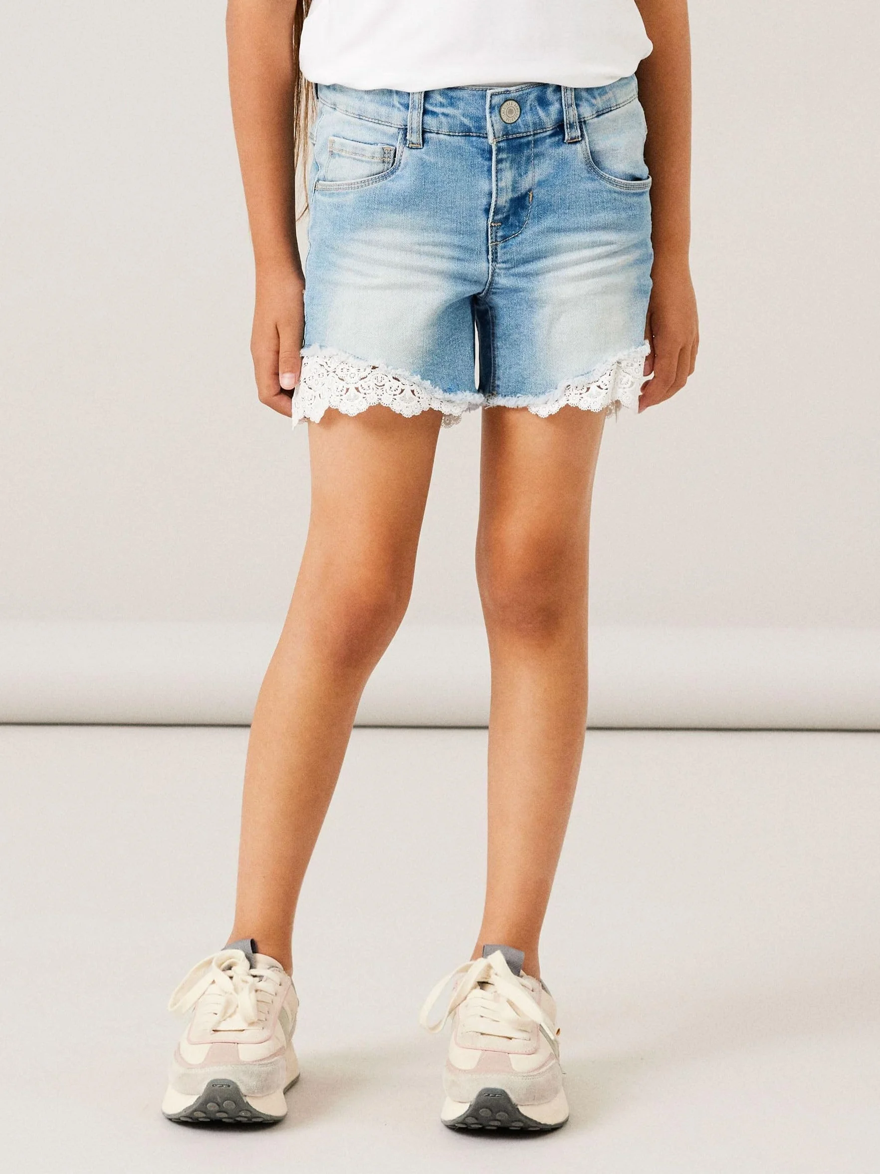 IT Nkfsalli Slim Dnm Shorts Pantalones Cortos de Jean Niñas