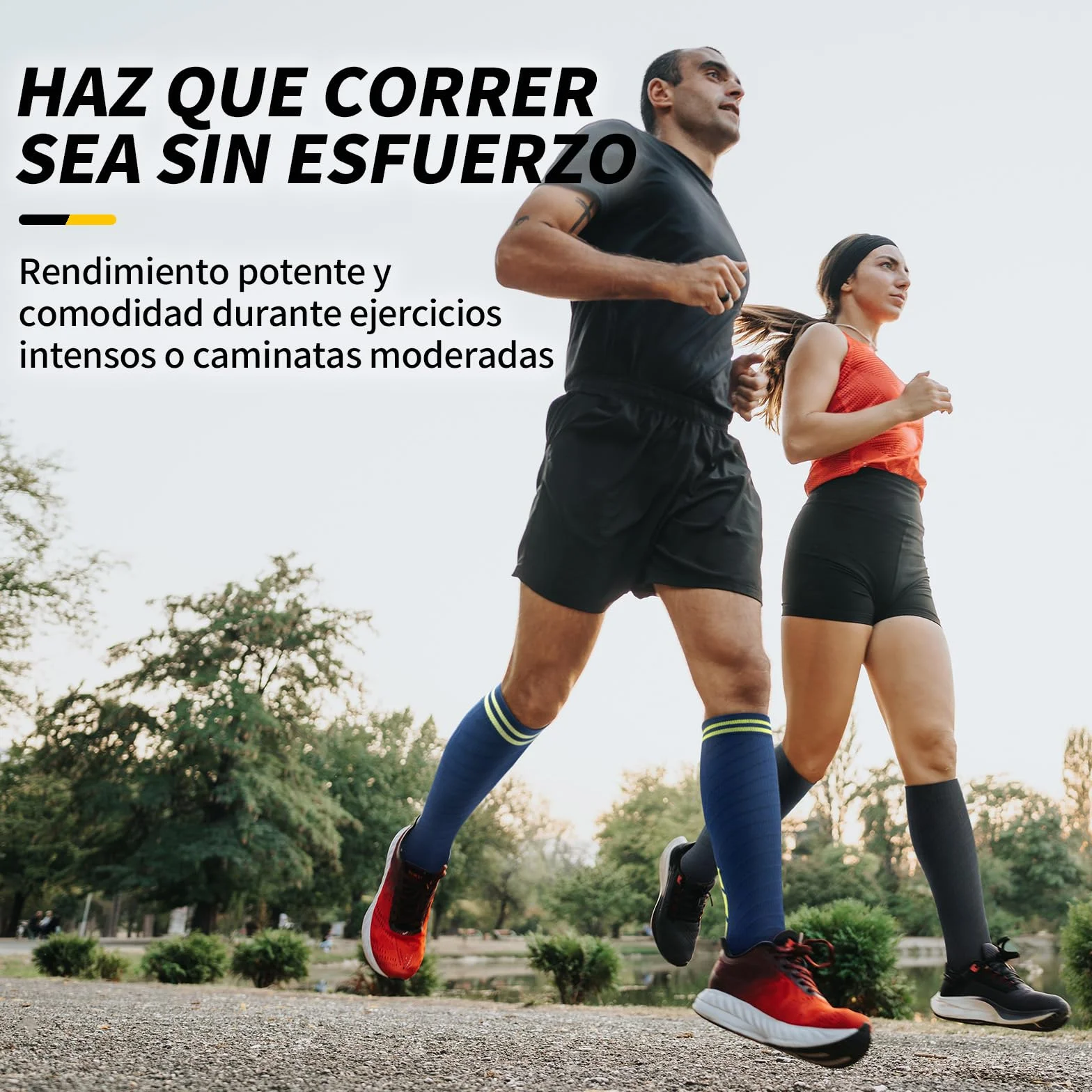 CAMBIVO Medias de Compresión 20-30mmHg 3 Pares, Calcetines Compresion para Varices, Deporte, Running
