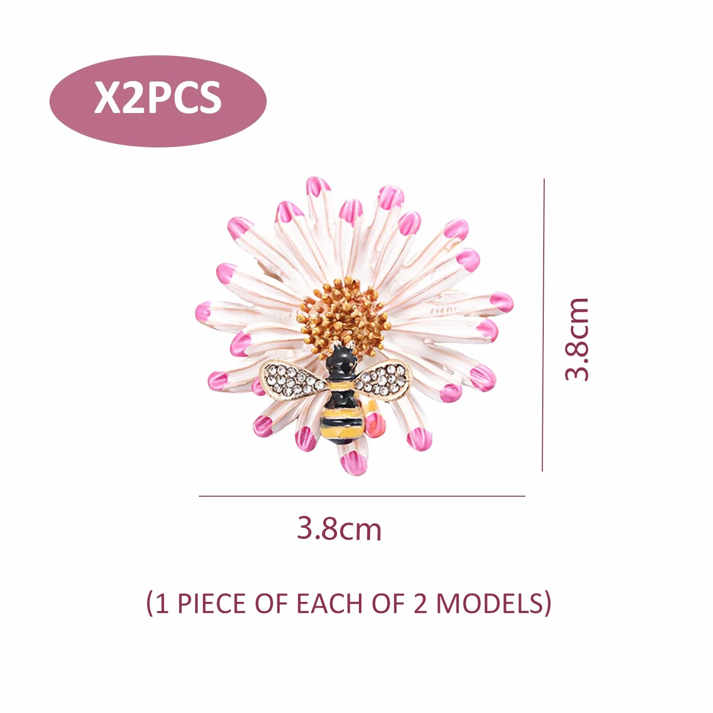 Broche de Abejas Daisy, Broche de Diamantes de Imitación, Accesorios de Ropa