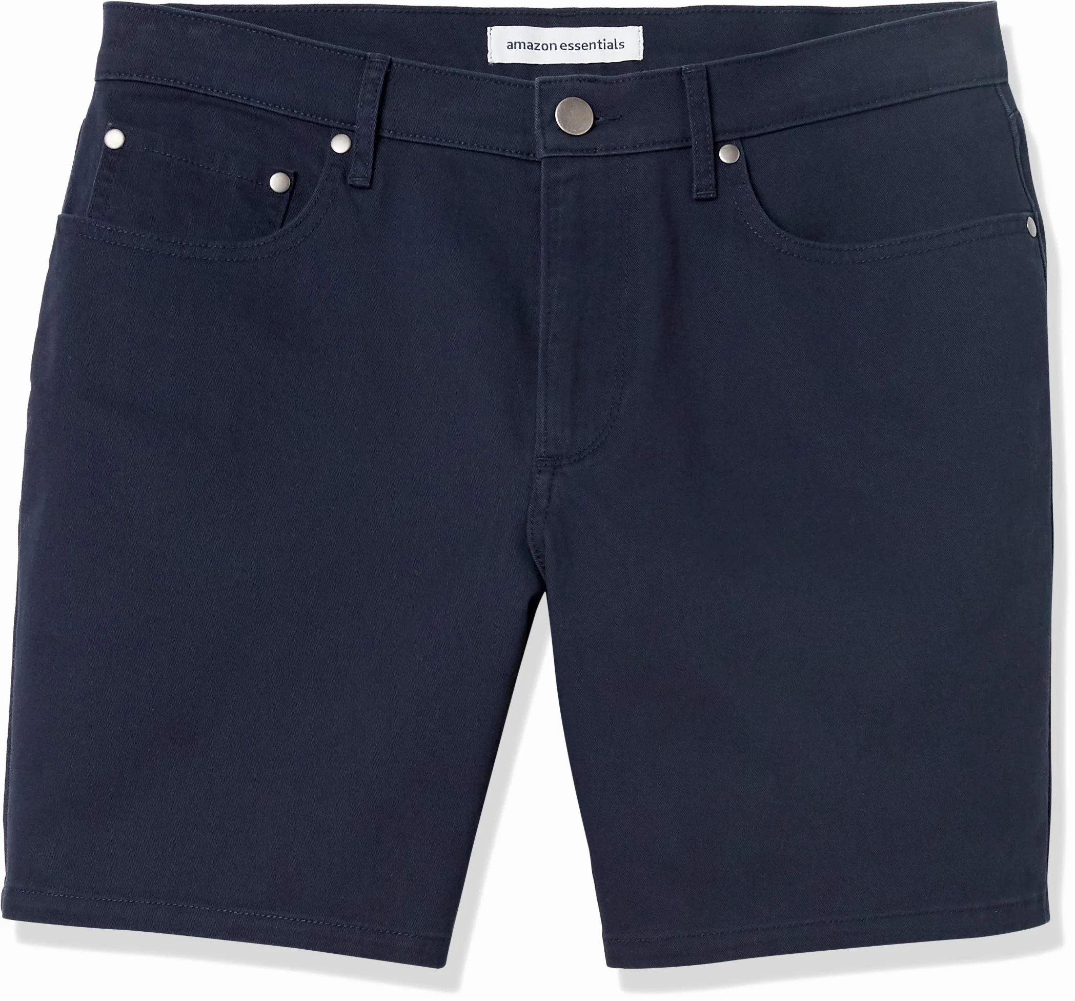 Amazon Essentials Pantalones Cortos Elásticos Corte Ajustado 5 Bolsillos Entrepierna 17,8cm Hombre
