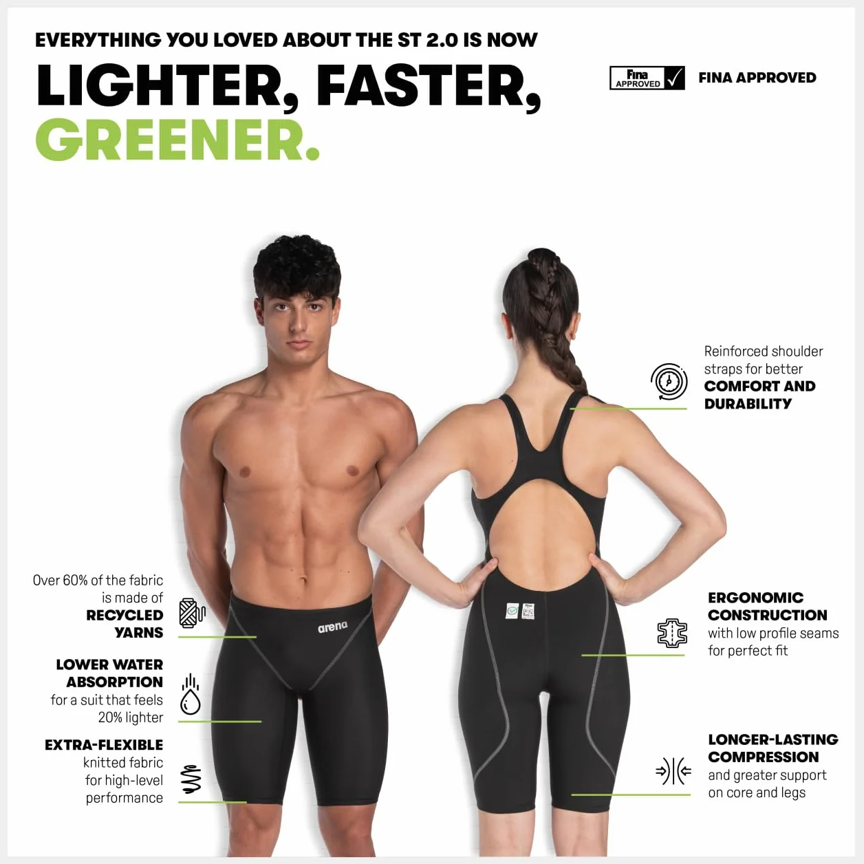 Arena Bañador Jammer Powerskin ST Next Niño Homologado FINA Tejido Reciclado