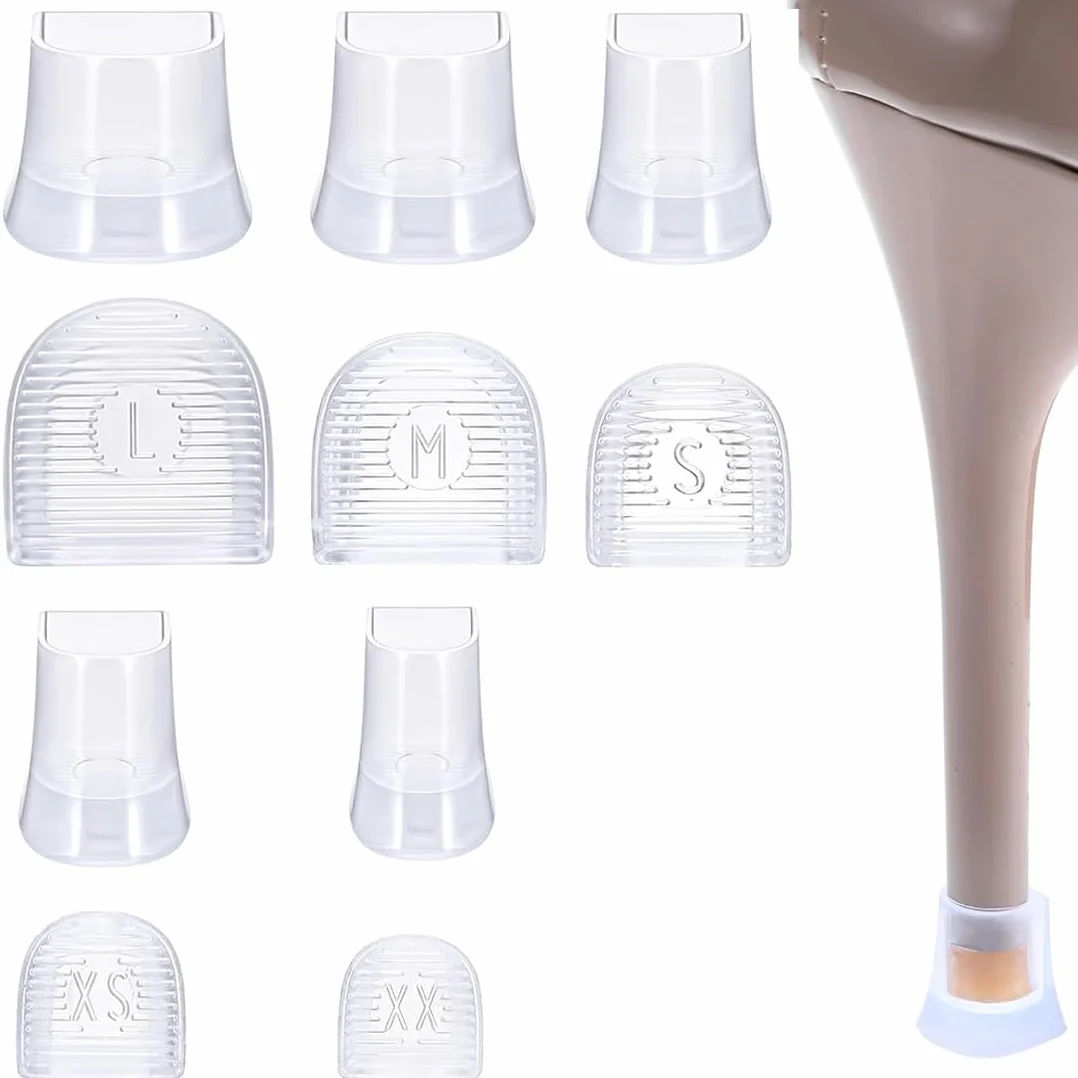 JEYORZY 5 Pares Protectores Para Tacón Alto, Fundas Transparentes Tacones, Stiletto Protectors