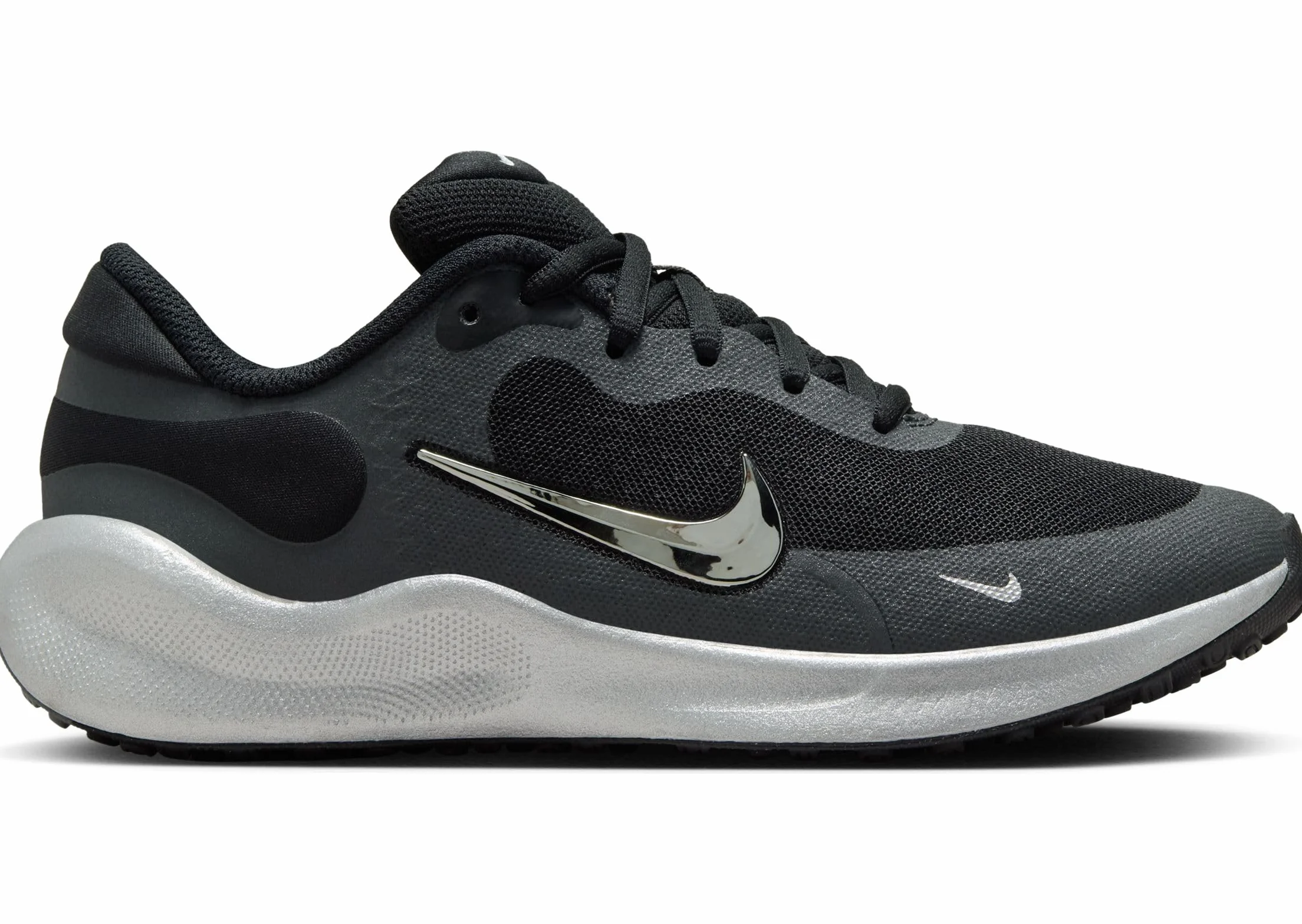 Nike Revolution 7 Se GS Zapatillas Carrera Montaña Black Metallic Silver Anthracite 37.5 EU