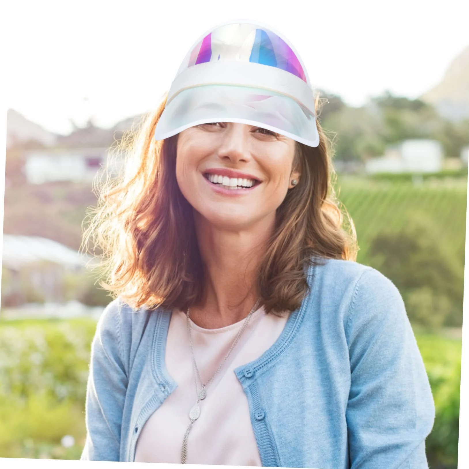 Viseras para el Sol de ala Ancha para Niñas minkissy Sombreros de Viaje de Neón