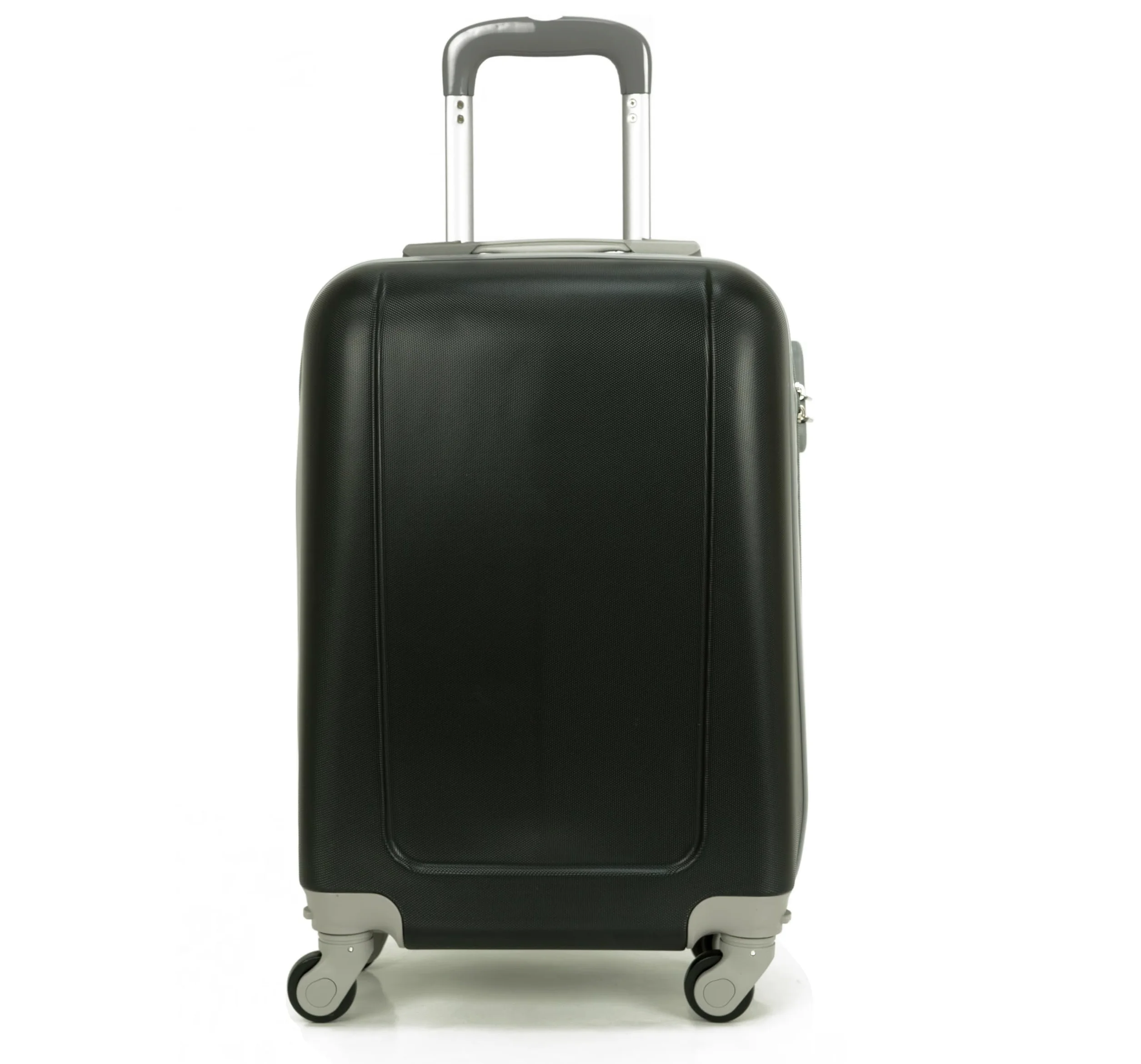 DED Maleta de Cabina Equipaje de Mano Trolley Viaje Avion rígida 4 Ruedas giratorias pequeña 55x35x22cm Compatible con Todas Las aerolíneas (Negro)