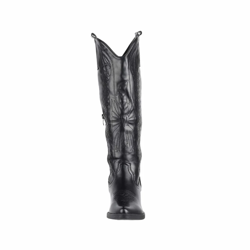 Elara Botas de Vaquero Mujer Chunkyrayan Negro