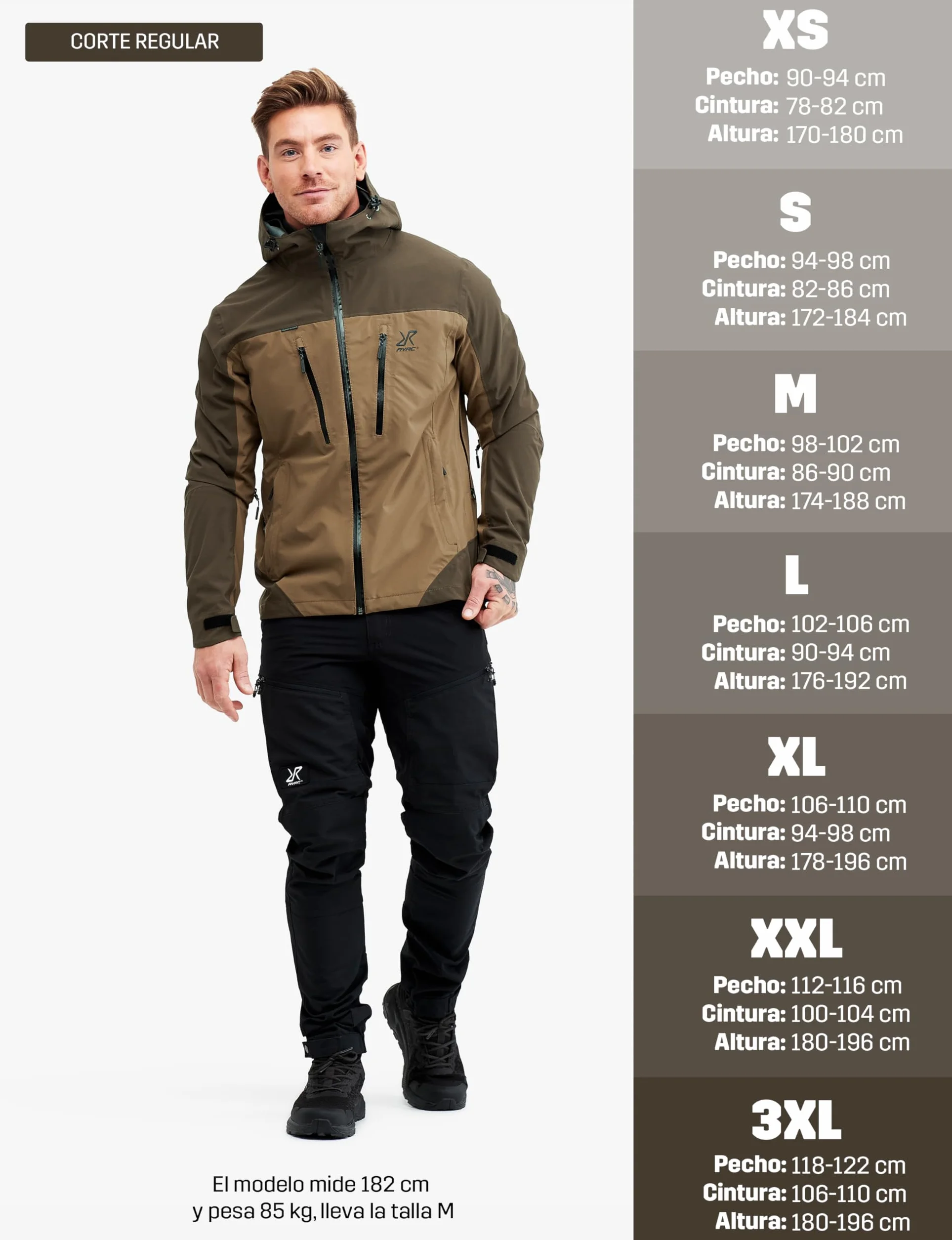 RevolutionRace Silence Proshell 3L Jacket para Hombre, Chaqueta Impermeable