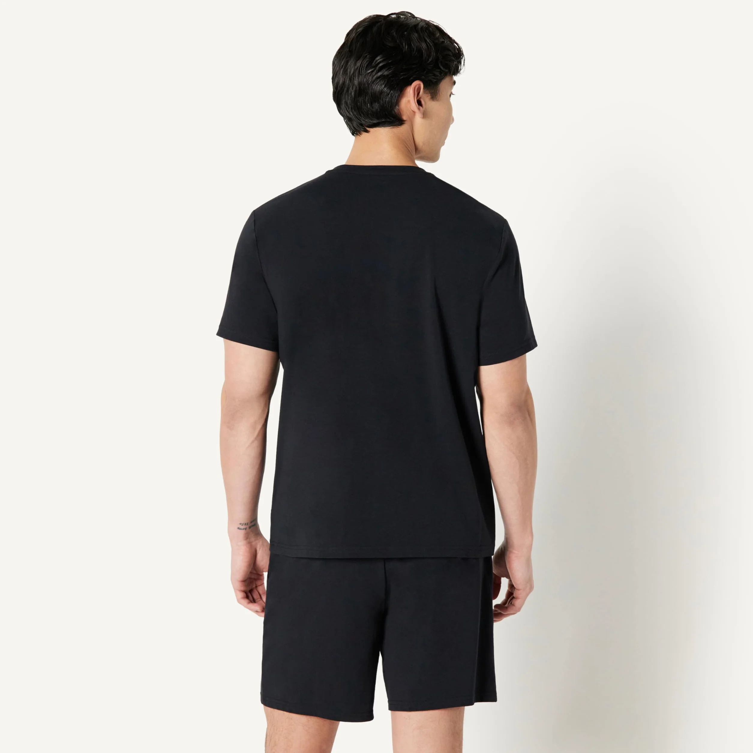 Amazon Essentials Hombre Conjunto de Pijama de algodón Modal, Camiseta Manga Corta y Pantalones Cortos
