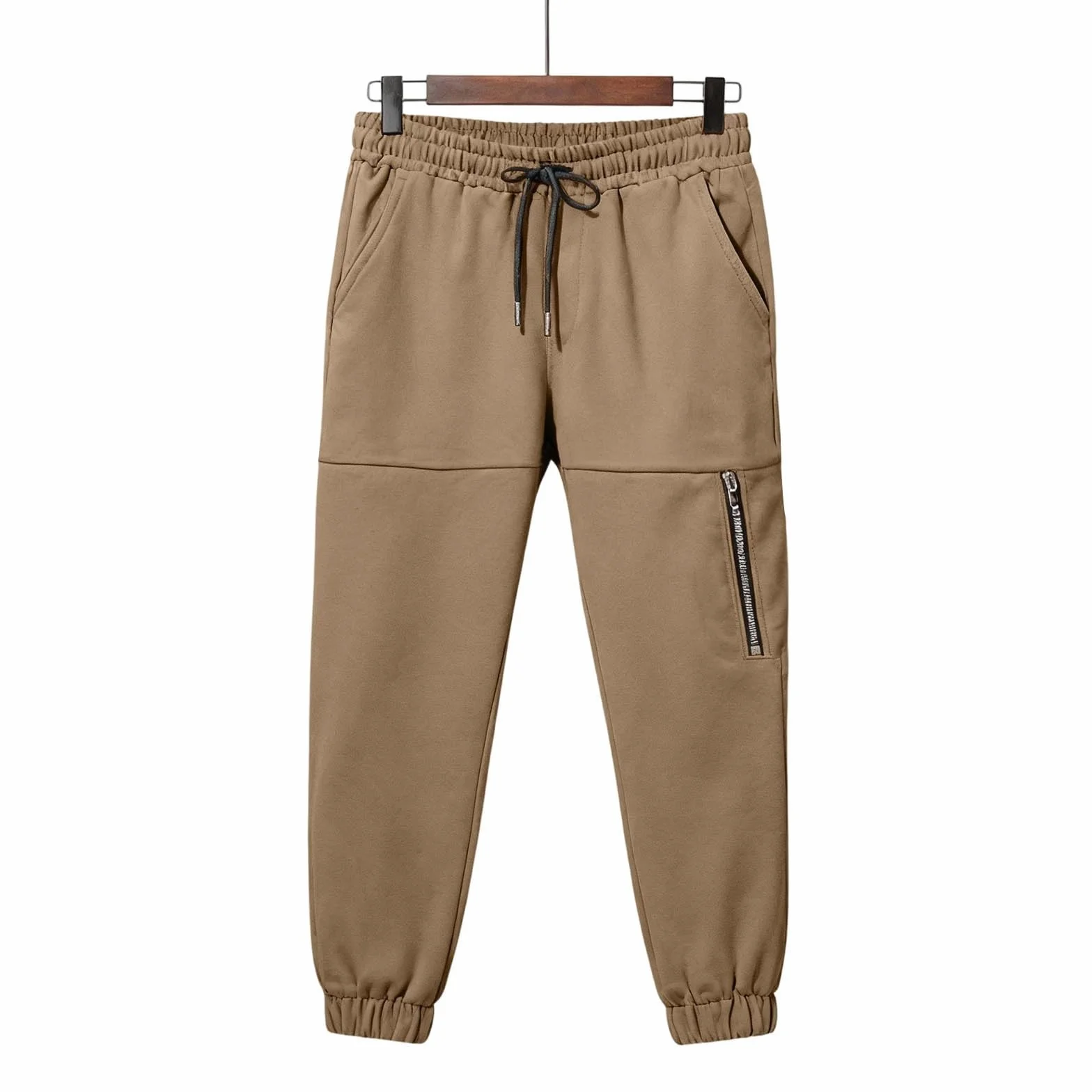 Pantalones de chándal para niños con cremallera en los tobillos, ajuste holgado