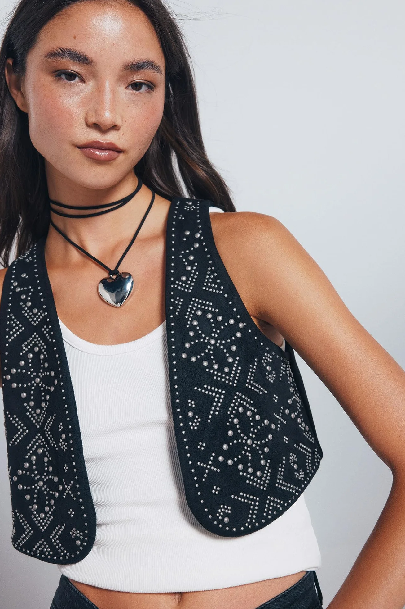 SPRINGFIELD Vest With Studs Tachuelas Vest Mujer (Pack de 1)