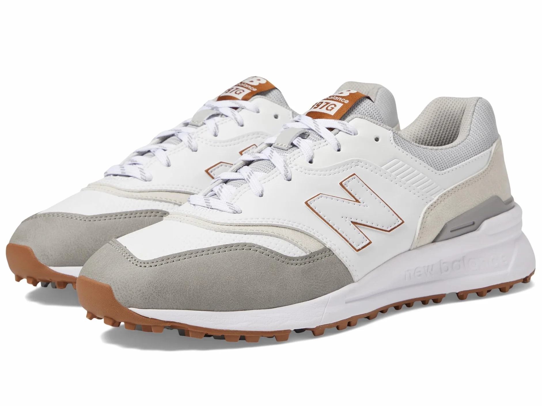 New Balance Zapato de Golf 997 SL Hombre, Blanco/Gris, 44 EU