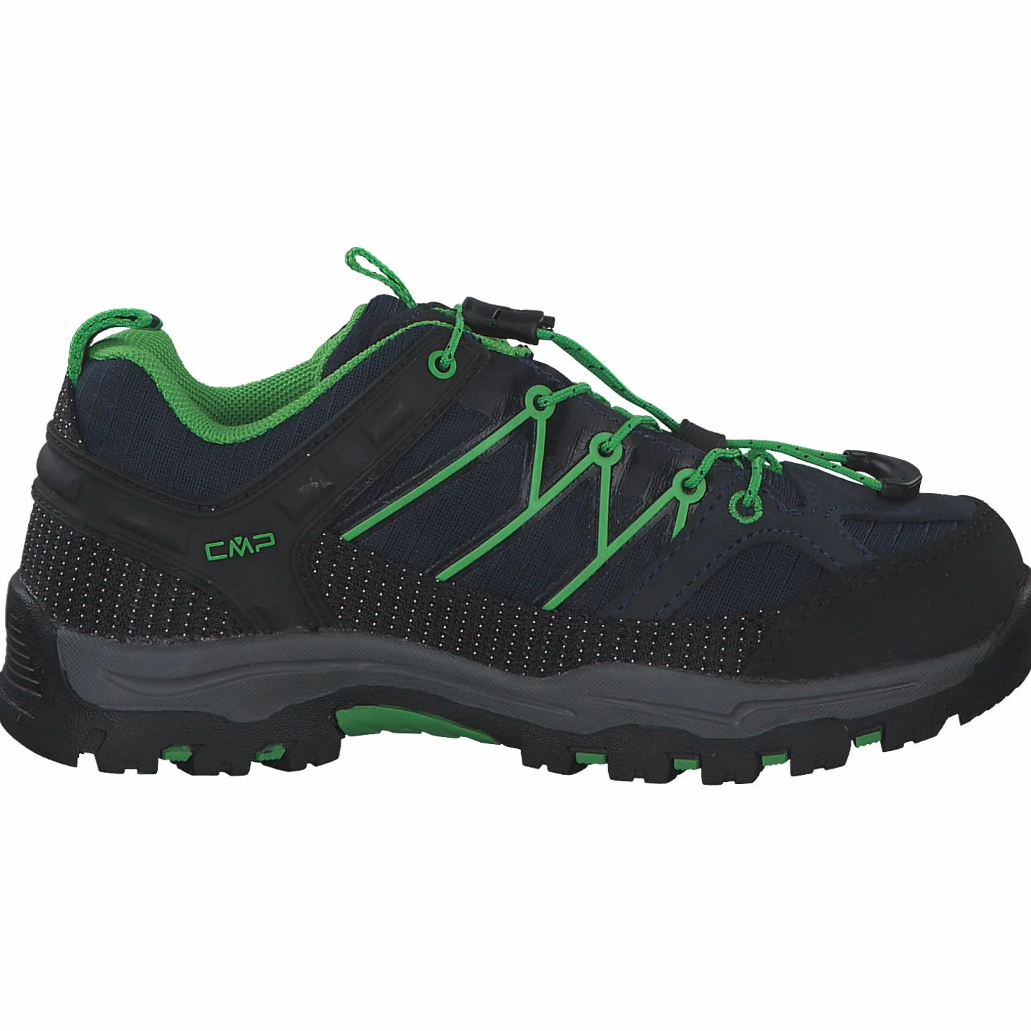 CMP Kids Rigel Low Trekking Shoes WP, Zapatos de trekking Unisex niños, Negro azulado Lagarto, 39 EU