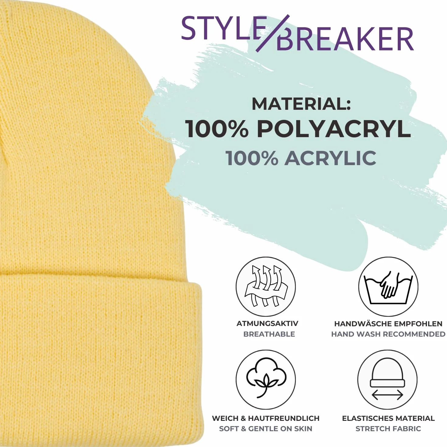 Gorro de niño estilo Punto con ala Ancha Fino 2-5 años