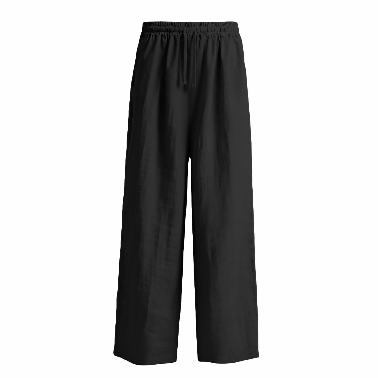 Pantalones de Lino para Niñas Palazzo Largo Ancho Transpirables Verano