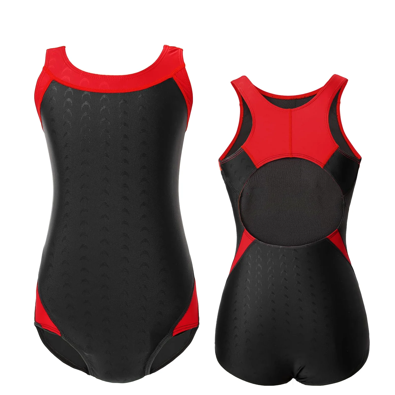 MODNTOGA Traje de baño de competición para niñas, traje de baño atlético de una pieza para niños y niñas de 4 a 16 años