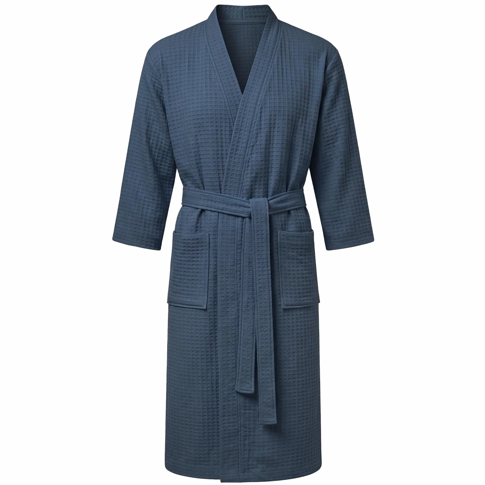 AUYAO Albornoz de Waffle Hombre, Batas de Casa, Absorbente, Ligero y Suave, para Ducha y Piscina