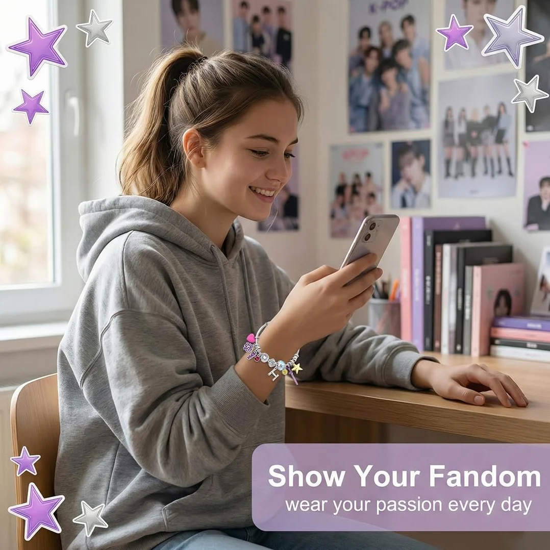 Pulsera Kpop 2026 Set Regalo con Tarjeta Accesorio Joya para Fans Colección