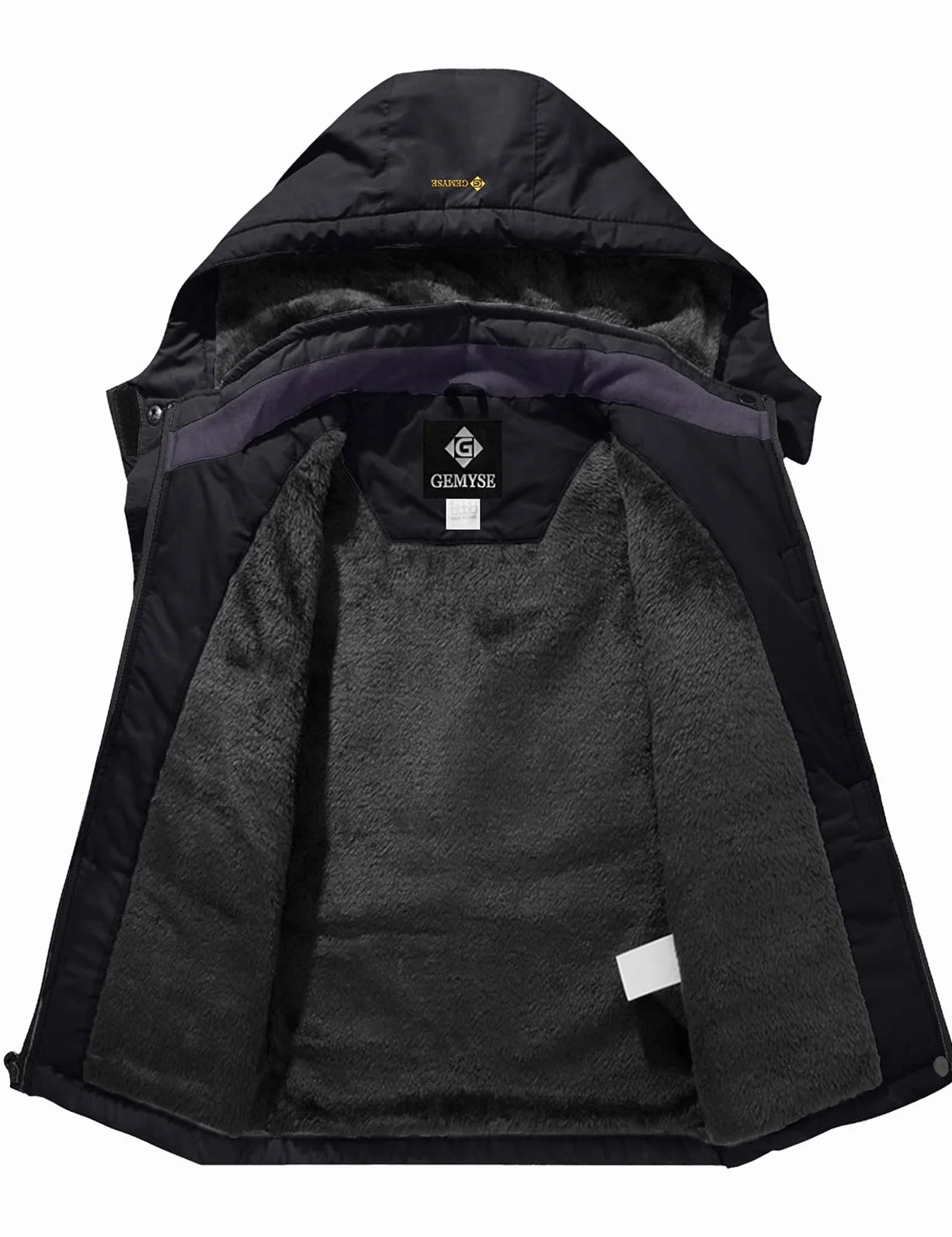 GEMYSE Chaqueta de Esquí Impermeable para Niños Abrigo de Invierno Antiviento con Capucha