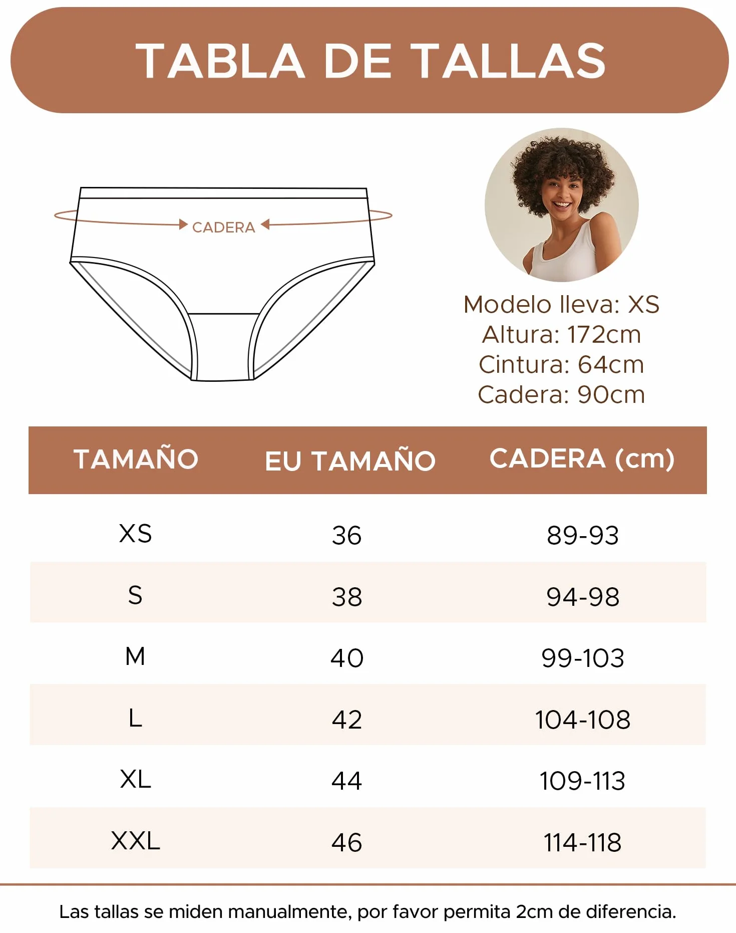 INNERSY Bragas Mujer Algodón Elástico Culotte Cintura Media Pack de 6