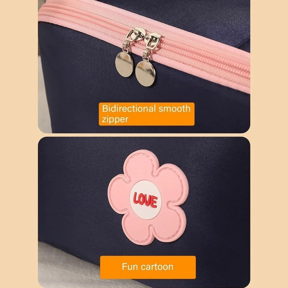 Bolsas de Lavado, Bolso cosmético hermético Multifuncional de la Almohada en Forma de Flor del Bolso del artículo de tocador del Viaje del poliéster(B)