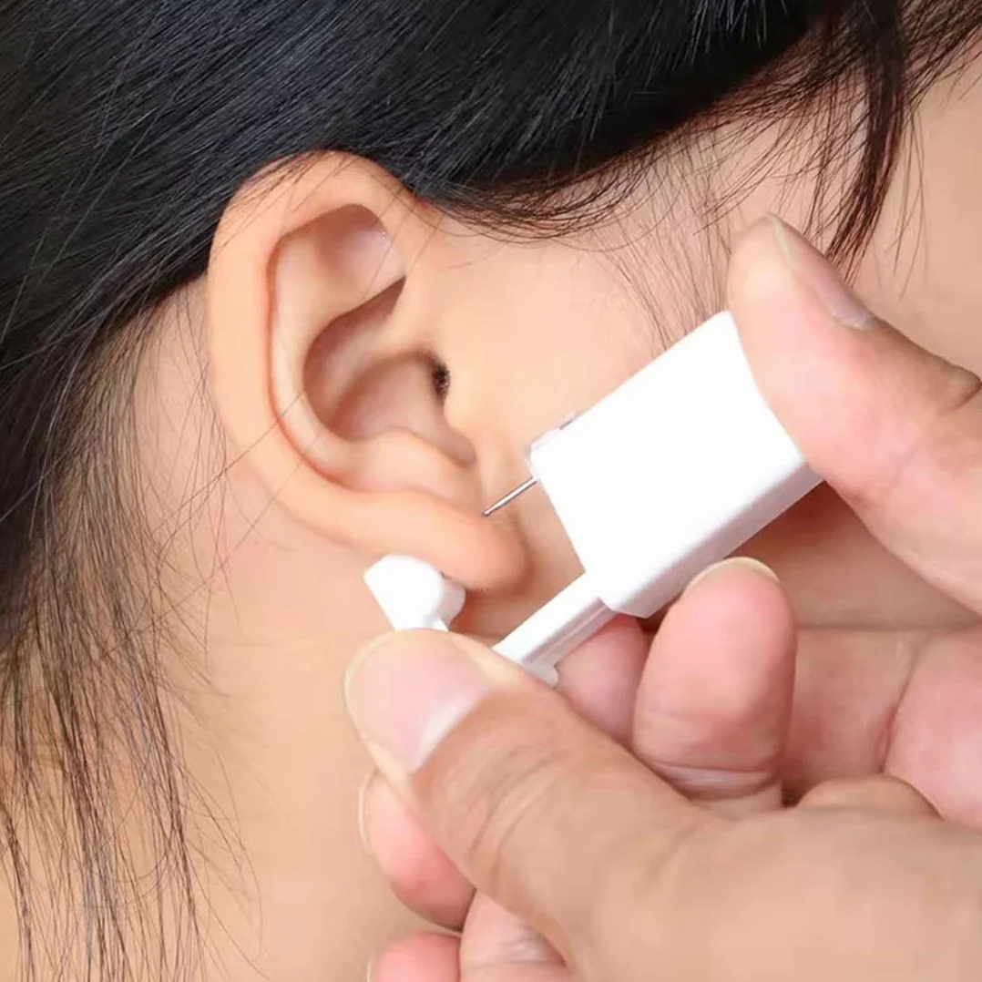 Pistolas Desechables para Piercing de Oreja, Kit de Perforación sin Dolor Portátil 4 Piezas