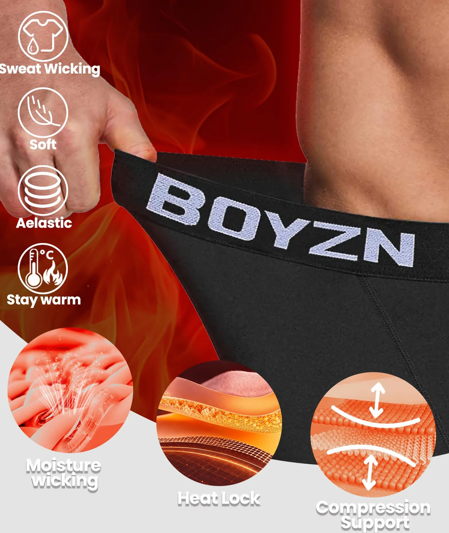 Boyzn Paquete de 2 Pantalones Deportivos de Compresión para Hombre, Mallas de Capa Base Activa Leggings de Entrenamiento y Correr con Bolsillos