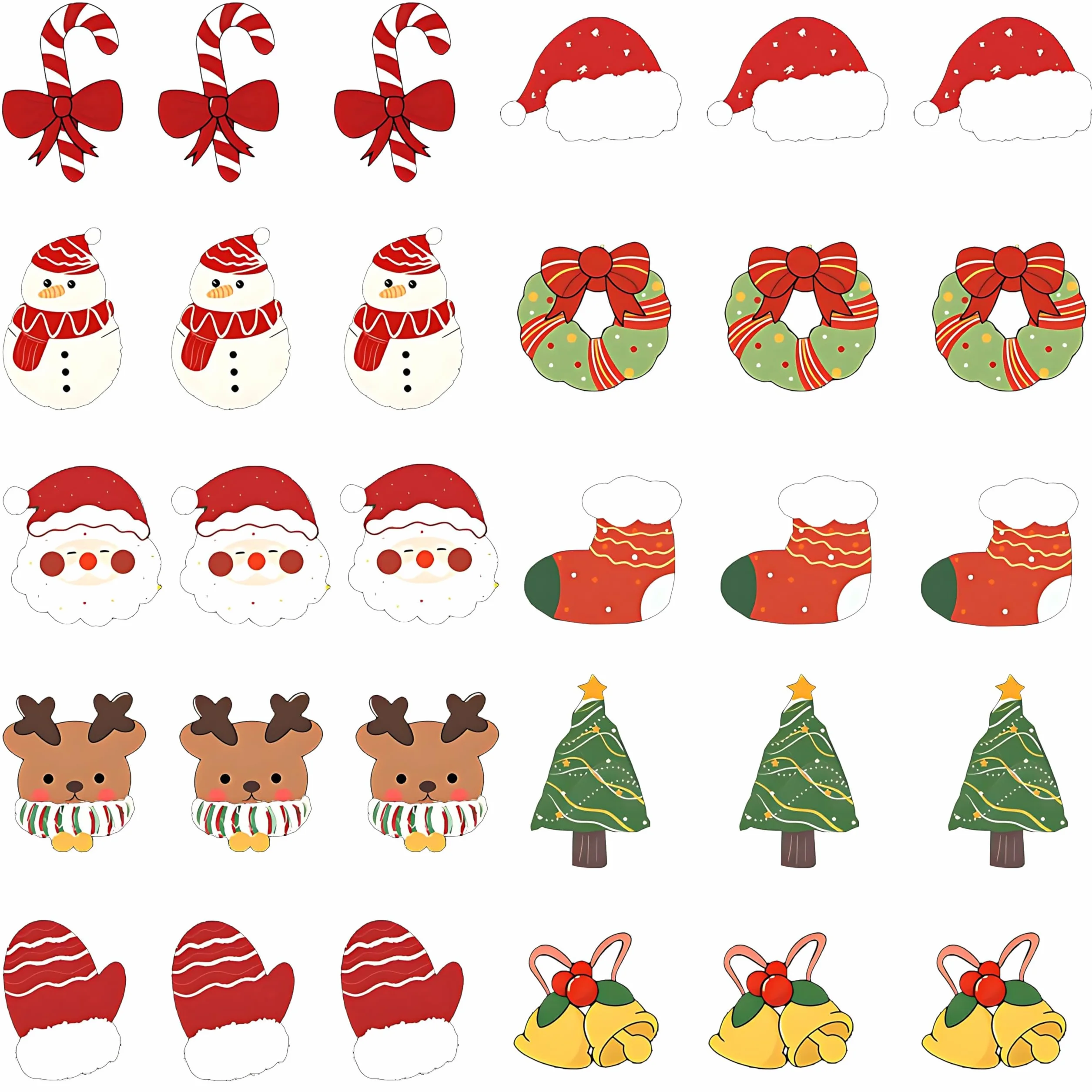 Juego de Broches Navidad Ciervos Árbol 30 Piezas Broches Insignia Pines Solapa