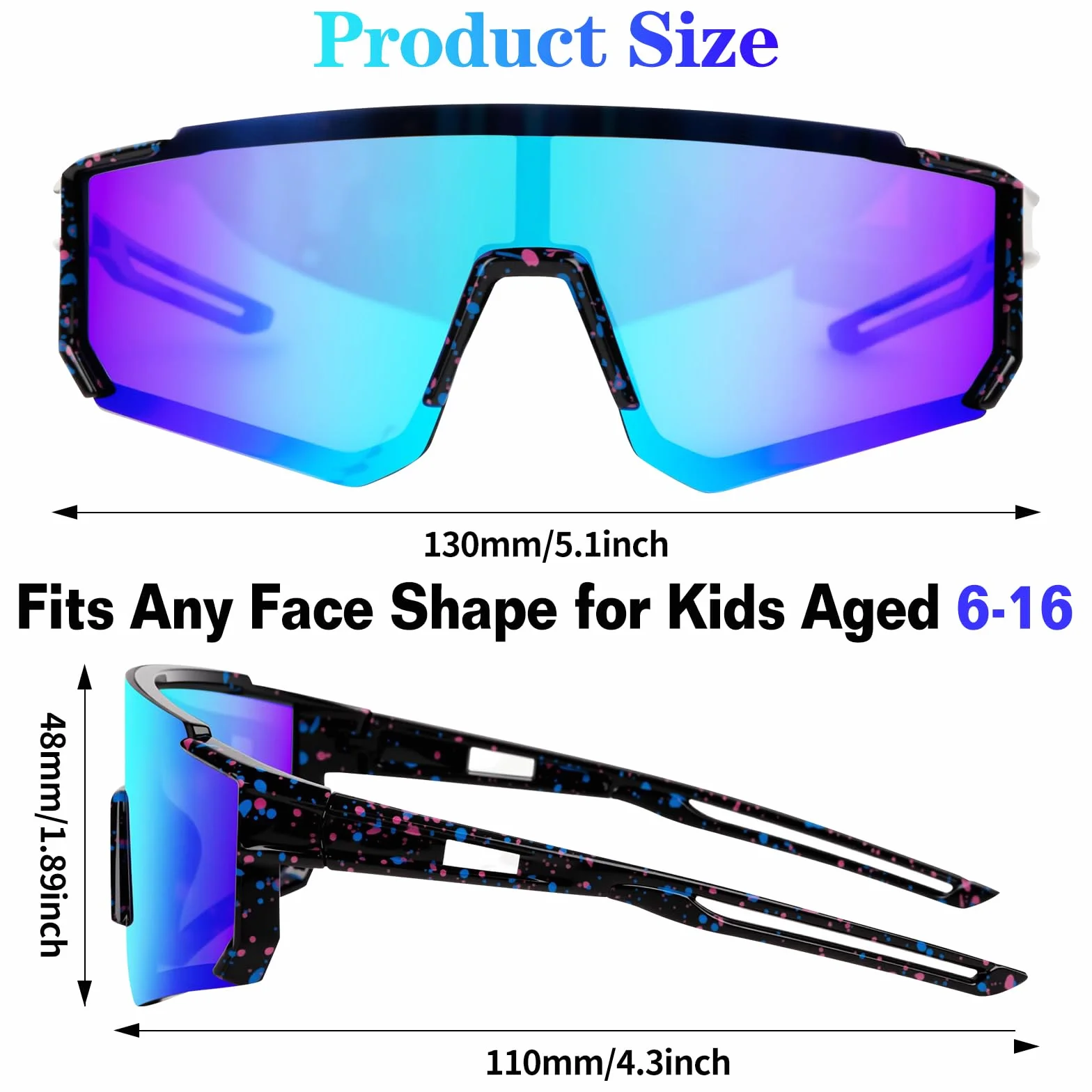 Gafas de Sol Polarizadas UV 400 para Niños Ciclismo Deportivas