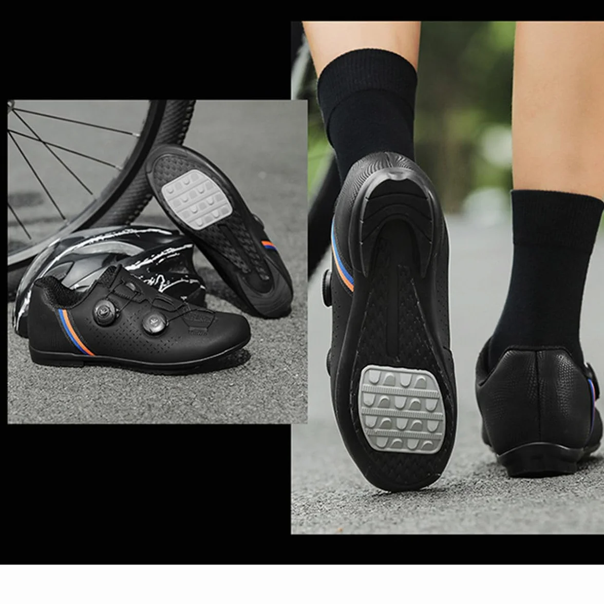 Zapatilla de Ciclismo MTB Hombre Mujer Zapatos Bicicleta Carretera Montaña Exterior Suela Goma Antideslizante Unisex 37-47 EU