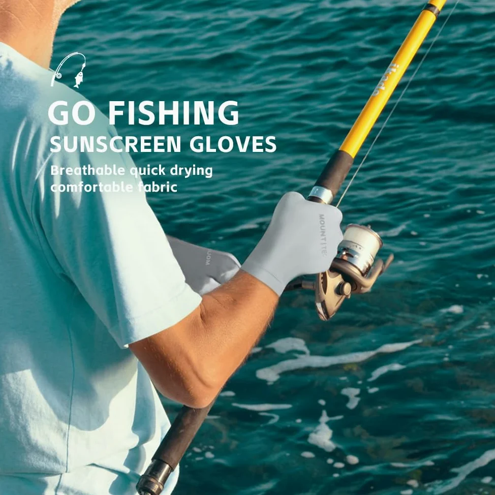 Guantes unisex sin dedos con protección UV UPF 50+, guantes de sol de verano para pesca al aire libre, ciclismo, senderismo, conducción, kayak