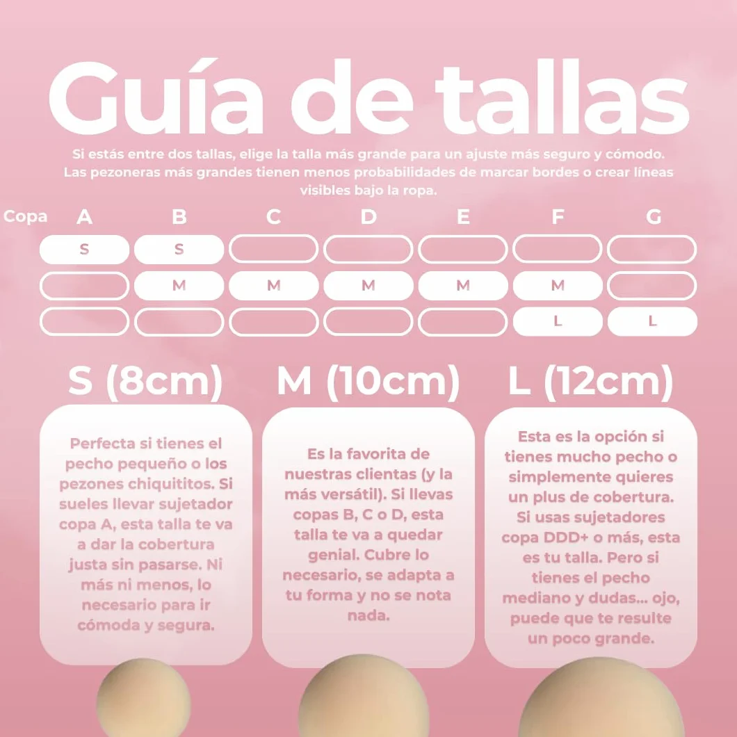 Pezoneras Invisibles Autoadherentes de Silicona Reutilizables para Vestidos sin Sujetador