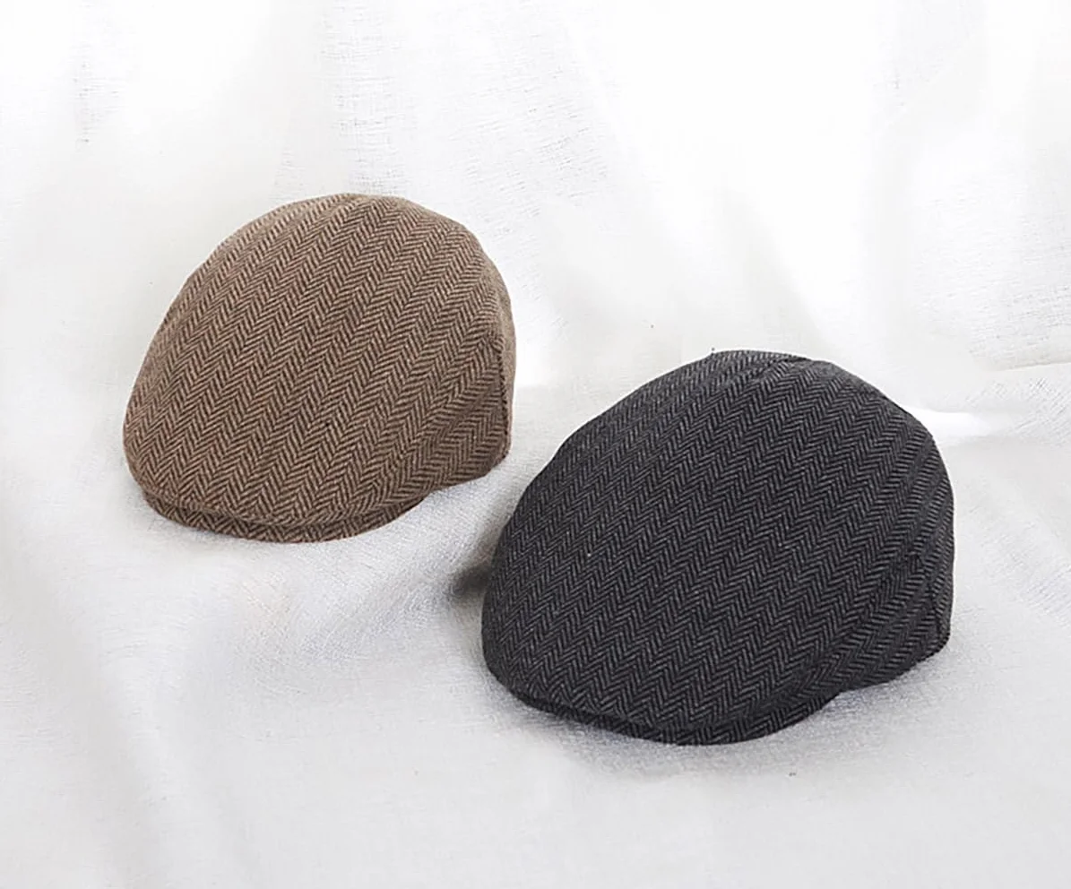 YAMEE Gorro Boina Niños Lana Mezclada Suave Transpirable Infantil Newsboy Otoño Invierno 1-10 Años