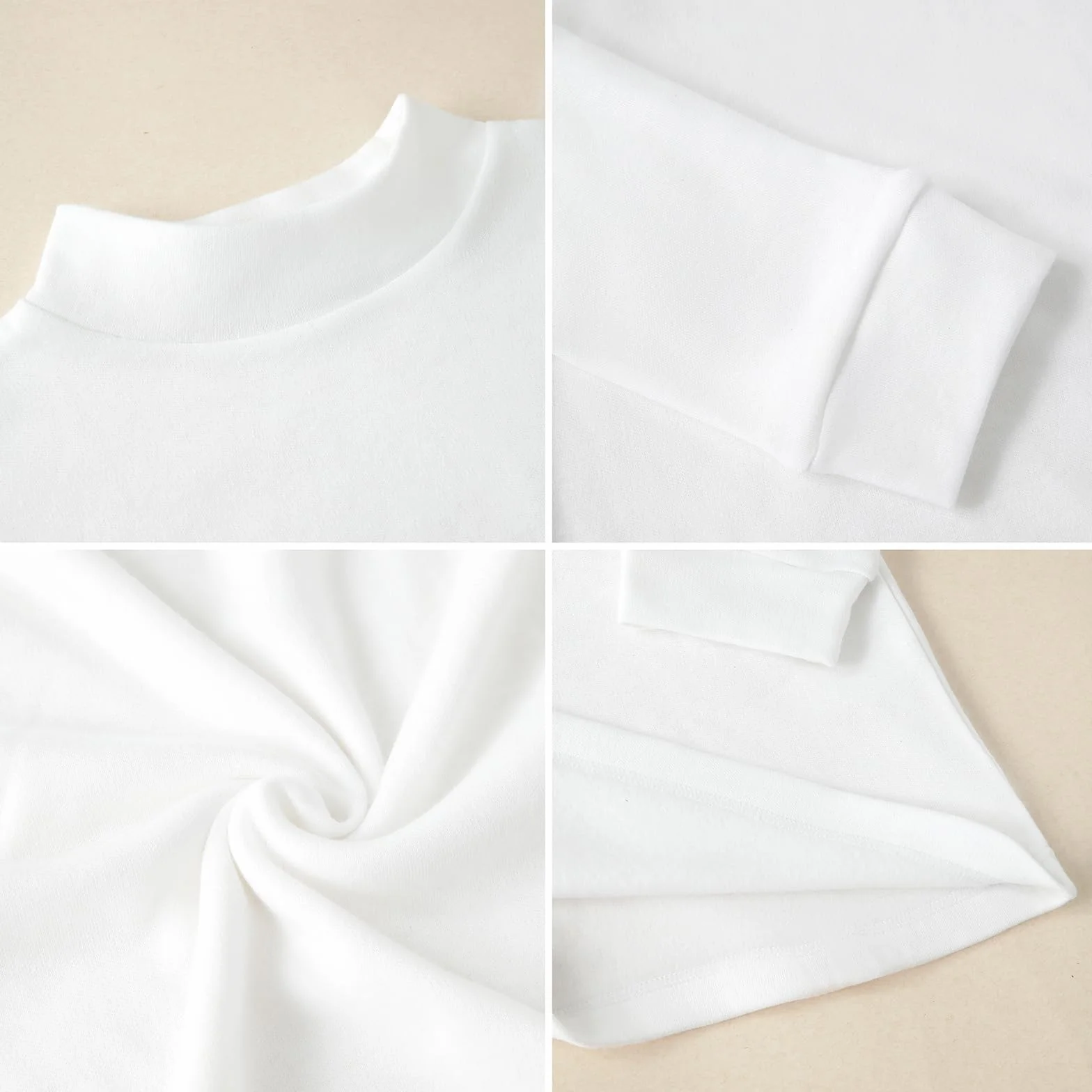 Camiseta Térmica Interior Niño Cuello Alto Manga Larga Pack 4