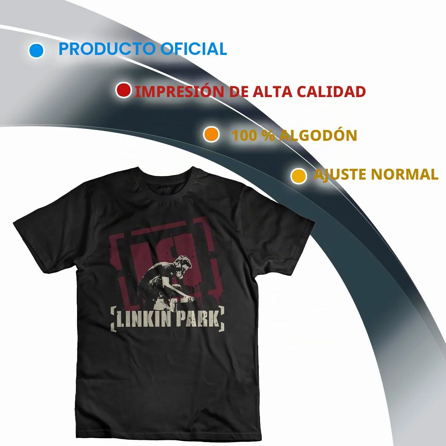 Camiseta oficial vintage Meteora Linkin Park, algodón, unisex, ajuste regular