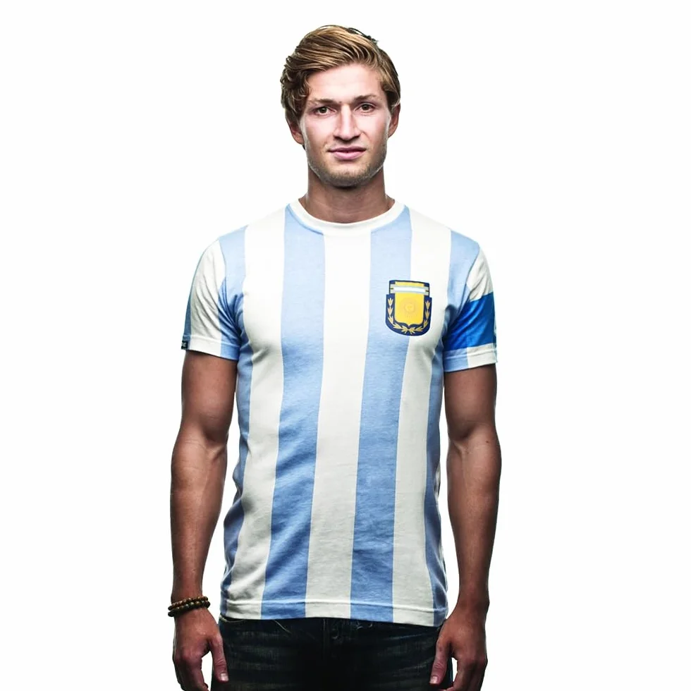 Copa Football Argentina Capitano Camiseta Hombre Blanco XS