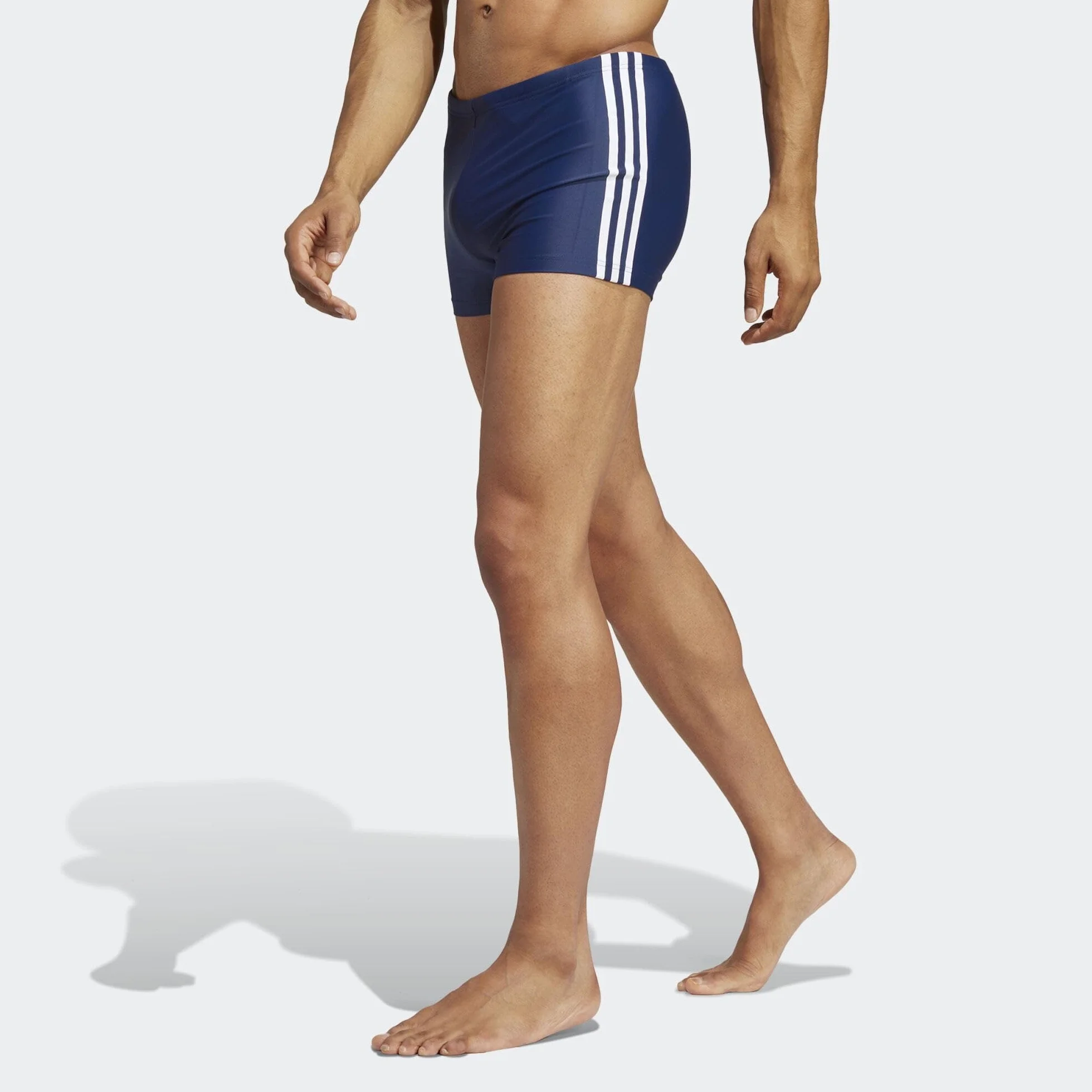 Adidas Classic 3-Stripes Swim Boxers Bãnador bóxer Hombre Multicolor Team Navy Blue 2 White M Long