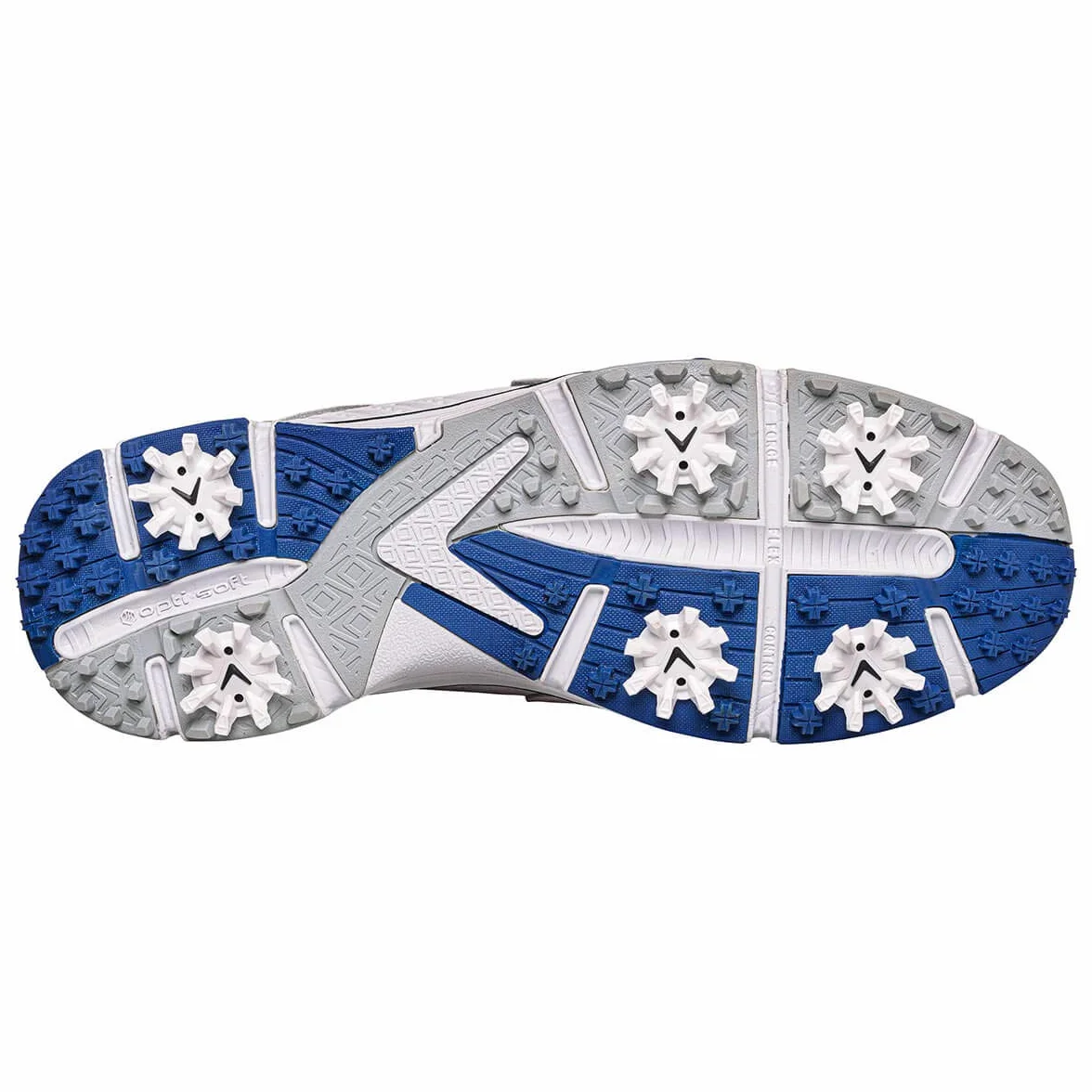 Callaway Chev Mulligan S 2019 Zapatos de golf impermeable Hombre, Blanco/Azul Marino, 44 EU