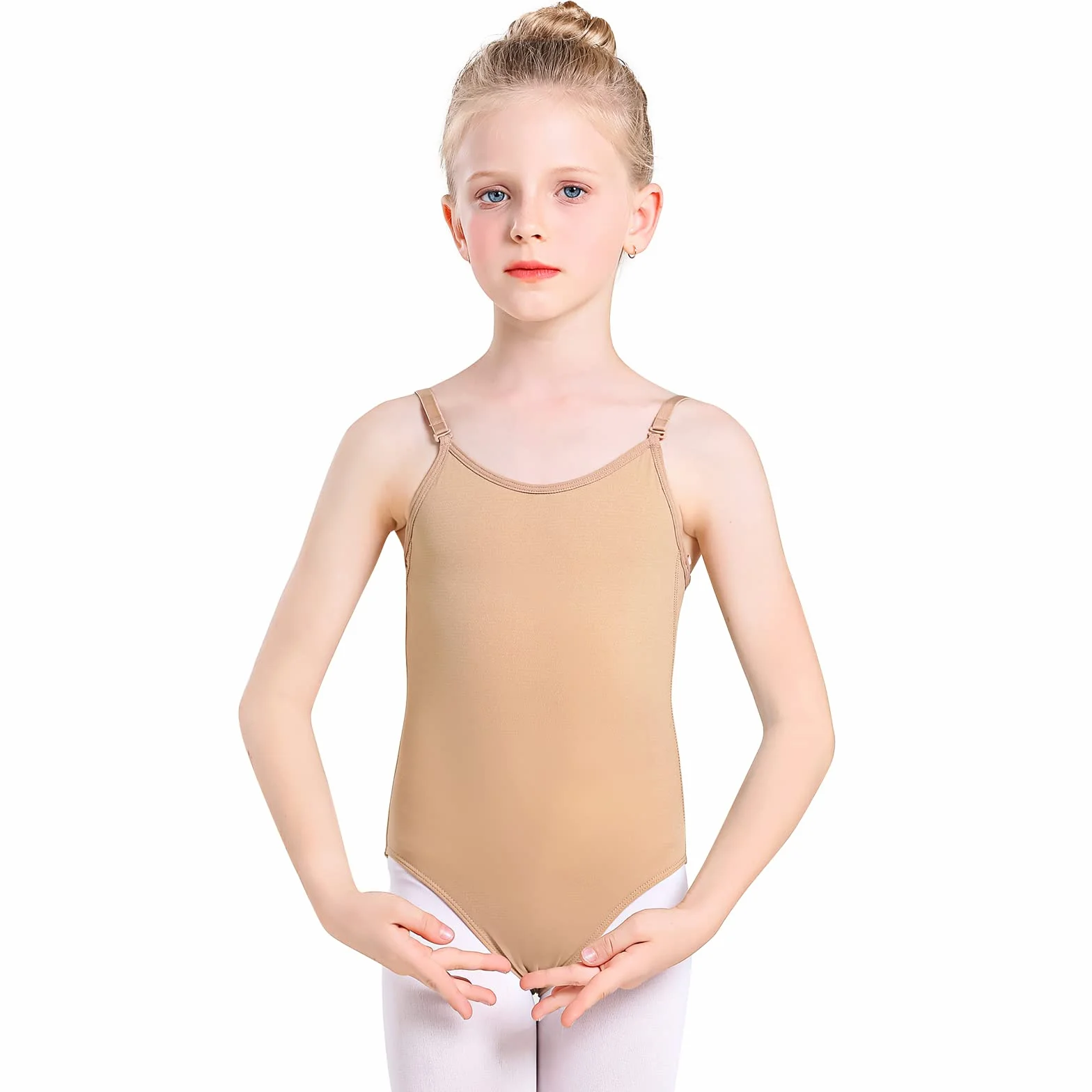 Maillot Ballet Niña Leotardo Sin Costuras Tirantes Ajustables Gimnasia Ritmica
