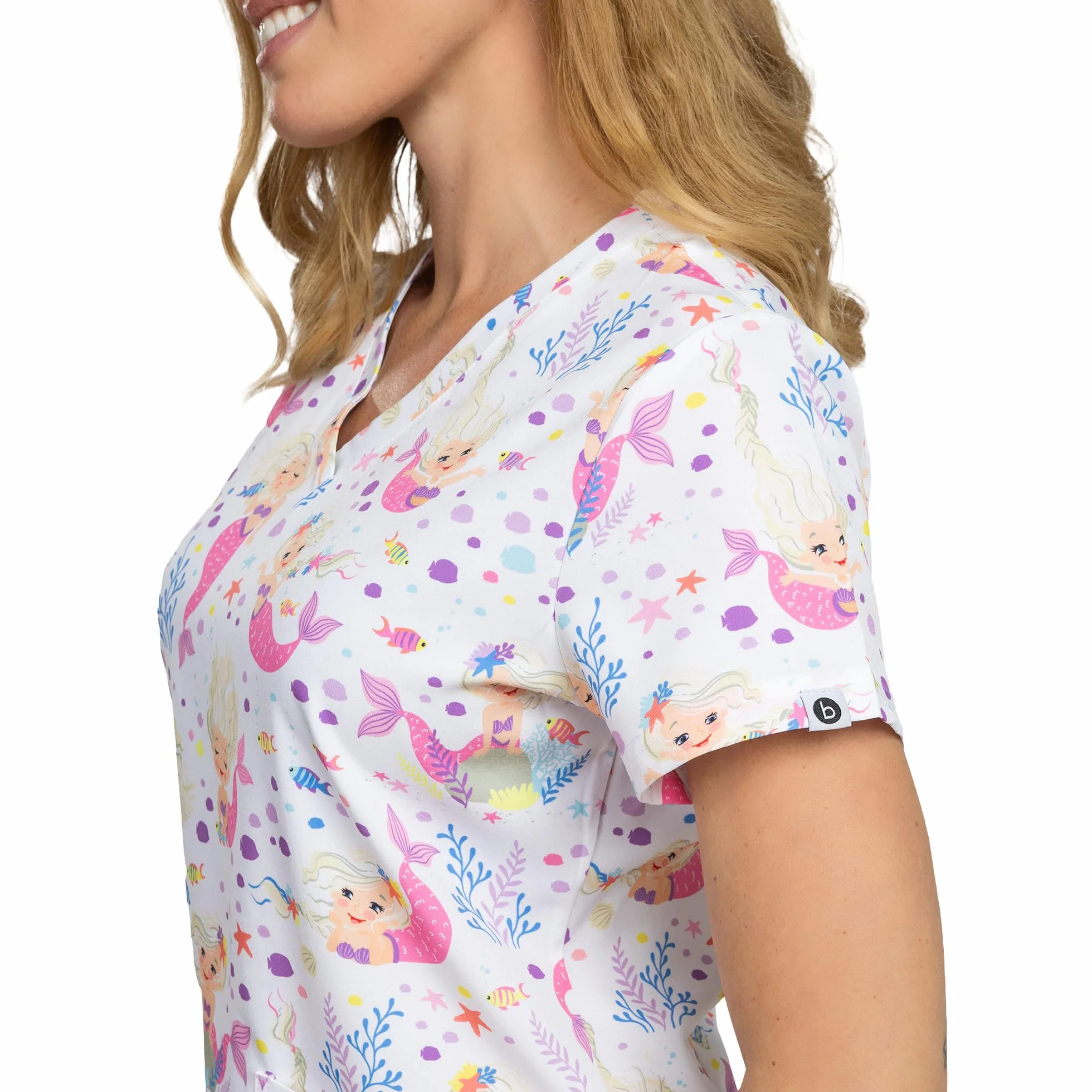 B-well Isabella Casacas Sanitarias Mujer Manga Corta Cuello V Elastano