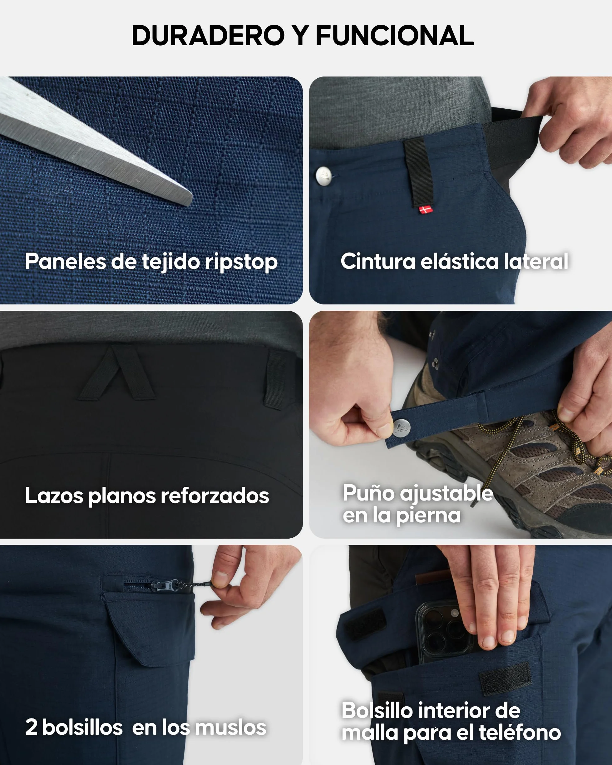 DANISH ENDURANCE Pantalones Trekking Hombre Impermeables Termicos Senderismo Esquí Snowboard Ajuste Regular