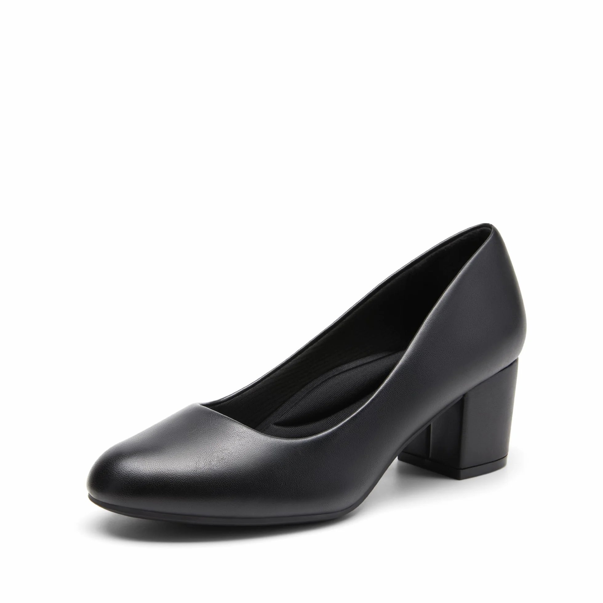 DREAM PAIRS Zapatos de Tacón Bajo para Mujer, Tacón Cuadrado, Punta Redonda
