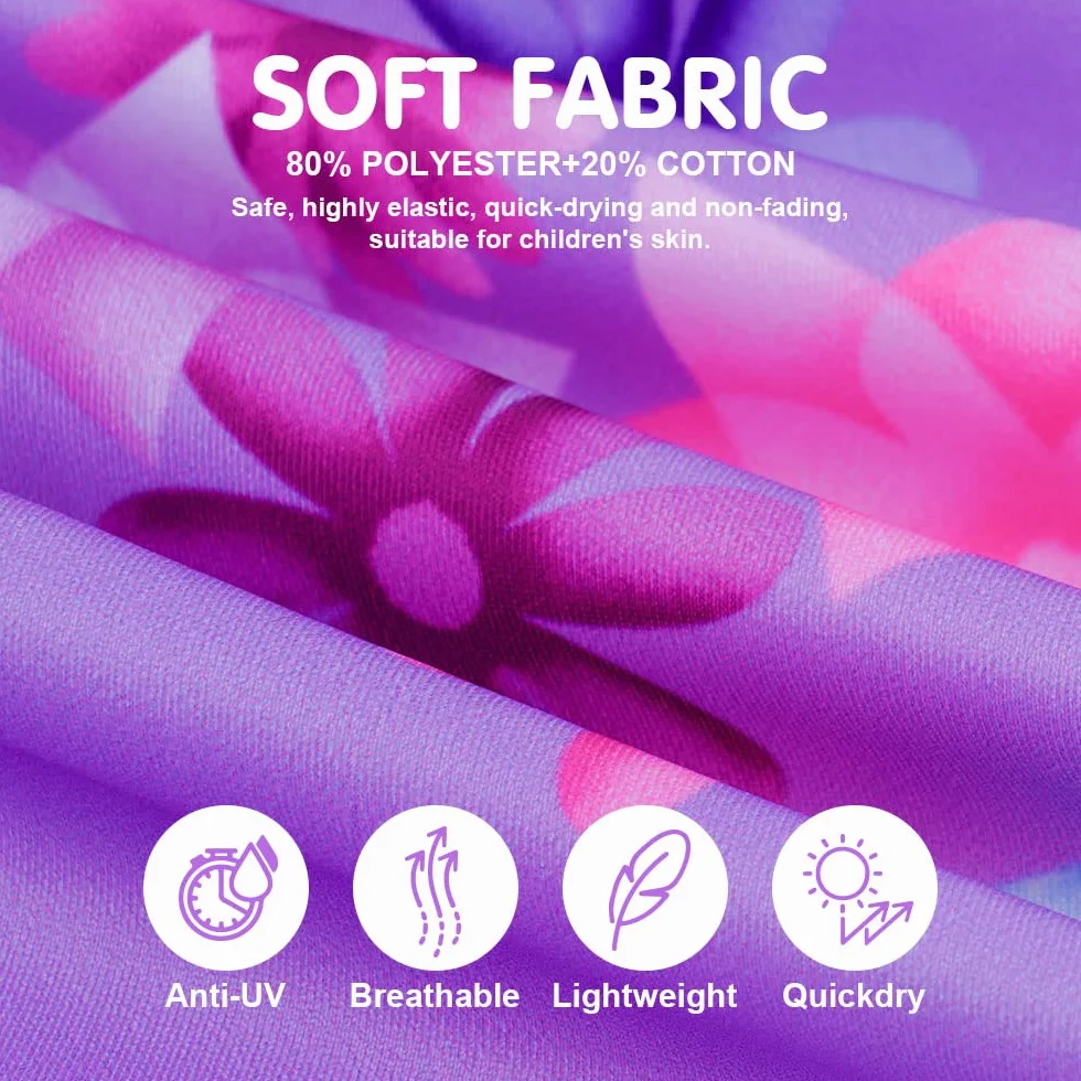 Traje de baño para niña de Dos Piezas Bikini Hawaiano con Flores Mirabel