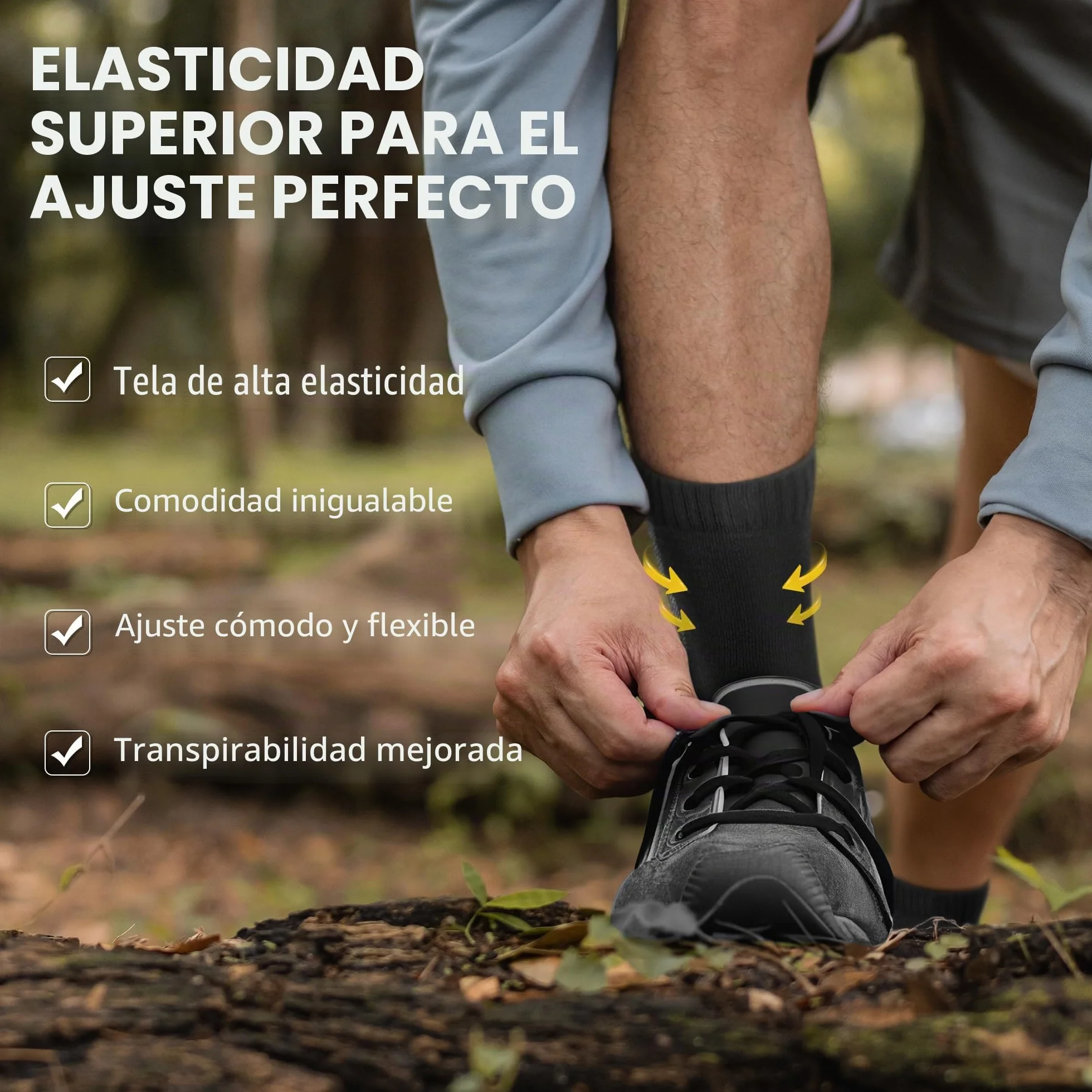 CAMBIVO Calcetines Antiampollas Senderismo Lana Merino 2-3 Pares Transpirable Trail Running Trekking