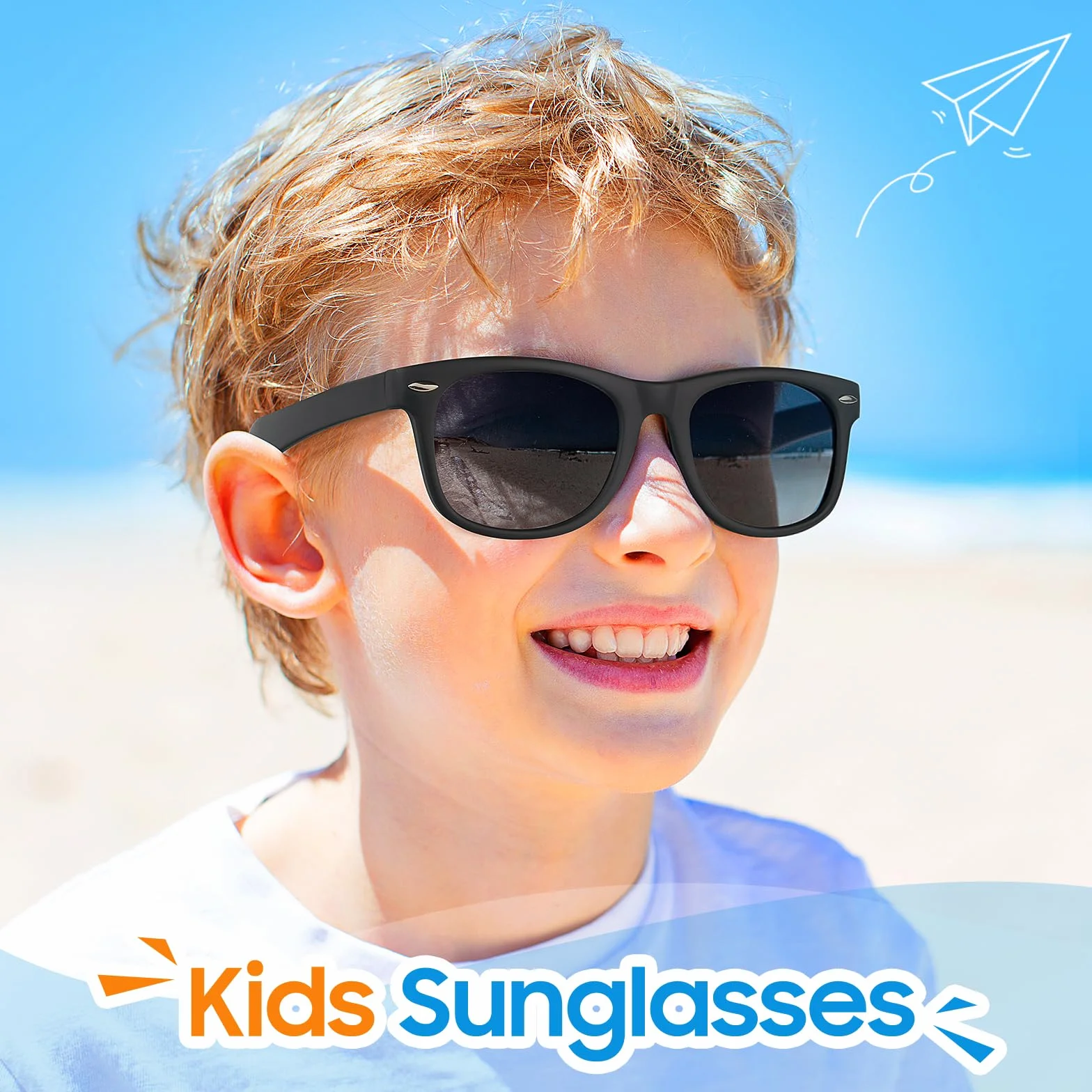 Gafas de Sol Polarizadas Niño Niña 3-10 Años UV400 Protección Flexibles Goma Infantiles