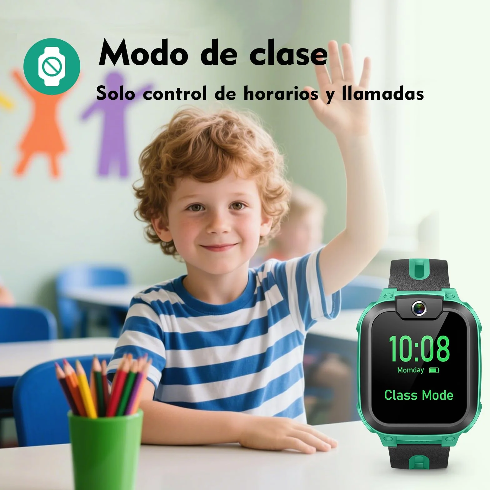imoo Z1 Smartwatch Infantil 4G con Llamadas y Videollamadas, GPS, Modo Clase, IPX8 Resistente al Agua Verde
