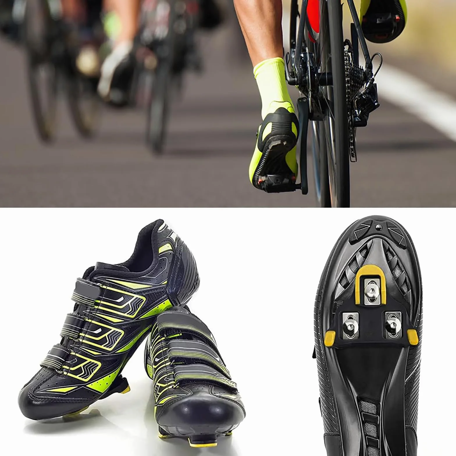 Calas de Bicicleta de Carretera SPD-SL 2 PCS Antideslizantes Compatibles