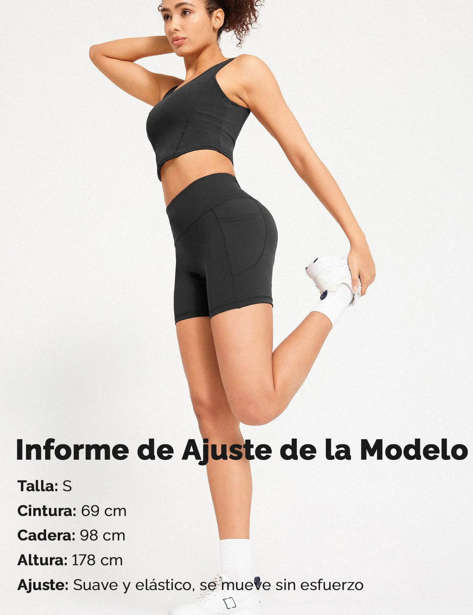 Yogaration Mallas Cortas Push up Sin Costuras Mujer Cintura Alta Antirozaduras Elásticos Yoga Gym Running