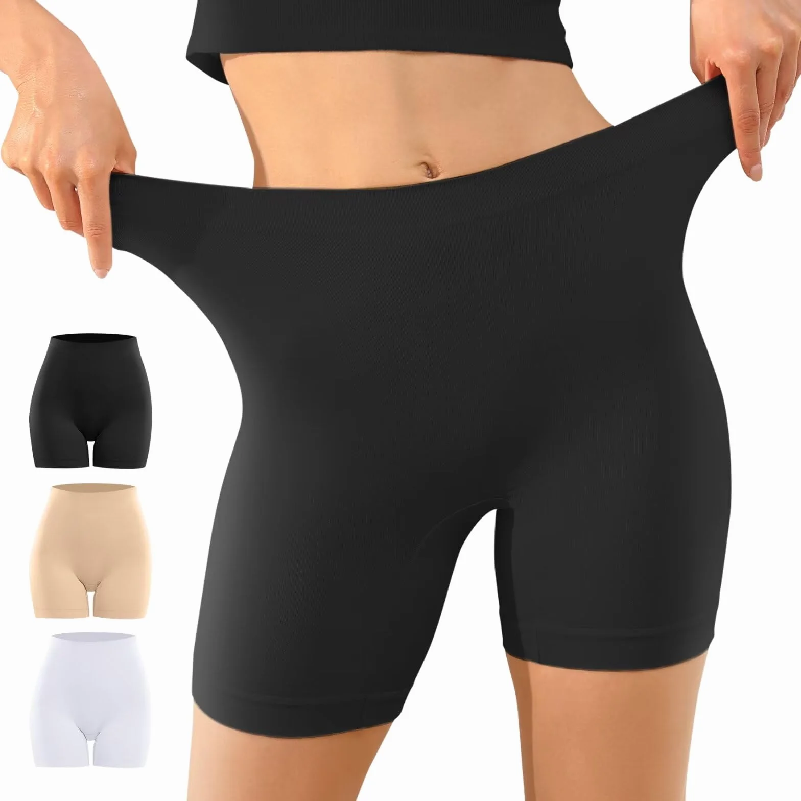 YouShow 3 Pack Pantalon Antirozaduras Mujer Debajo la Falda Pantalones Cortos Vestir Braga Anti Roce