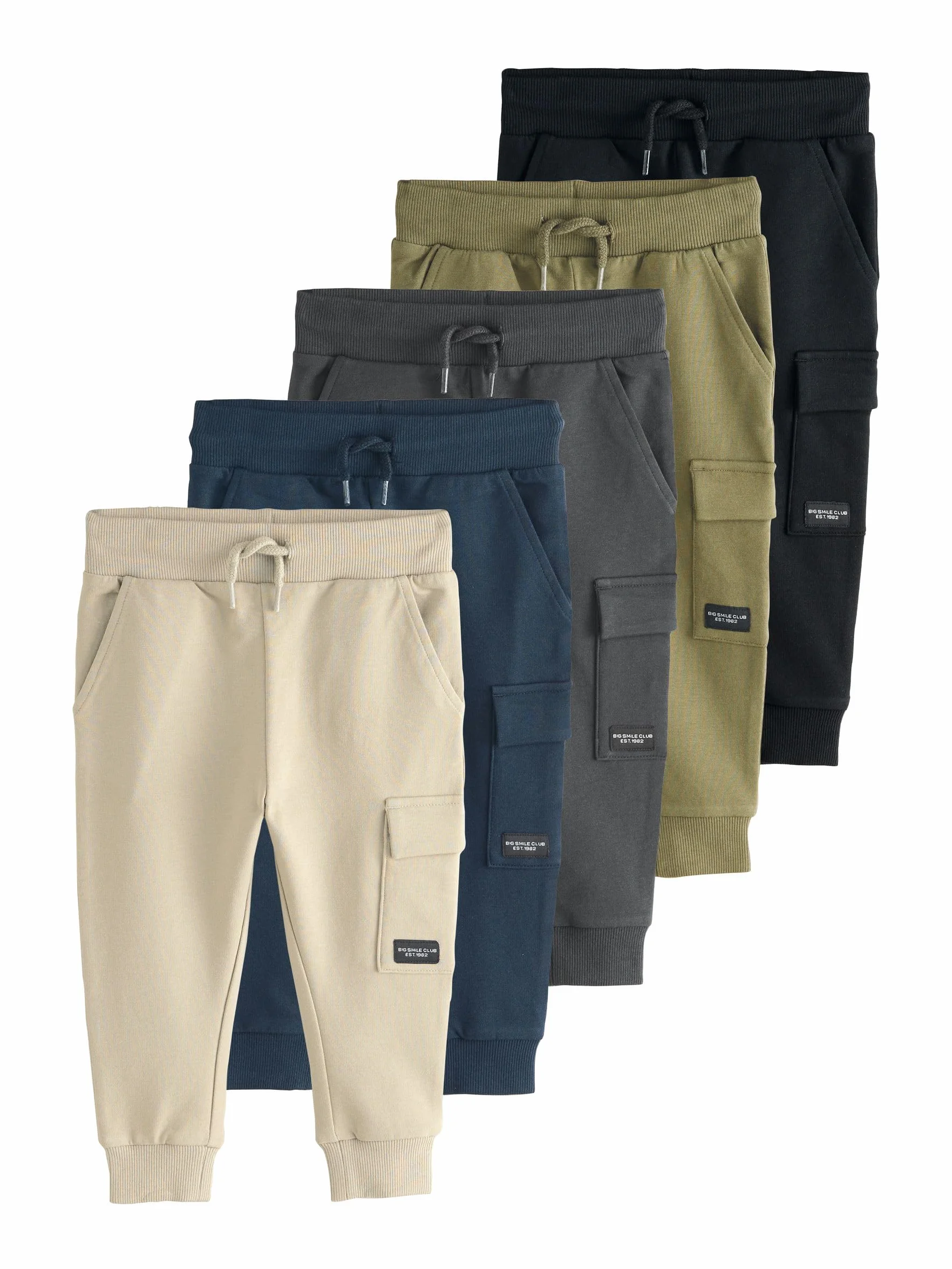 NEXT Niños Pack de 5 Pantalones de chándal Corte Ajustado